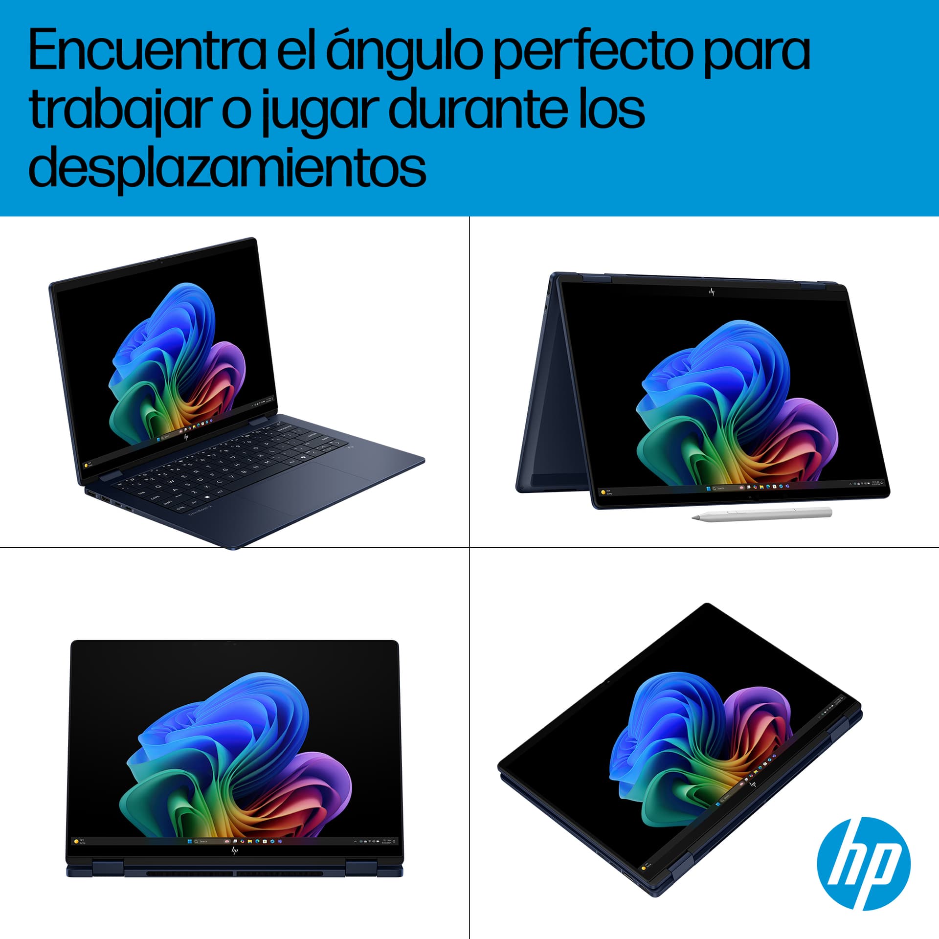 HP - Convertible 2 en 1 HP OmniBook X Flip 14-fm0000ns, Copilot+PC, Intel Core Ultra 7 EVO 258V, 32GB, 1TB SSD, 14' OLED, W11. - imagen 11