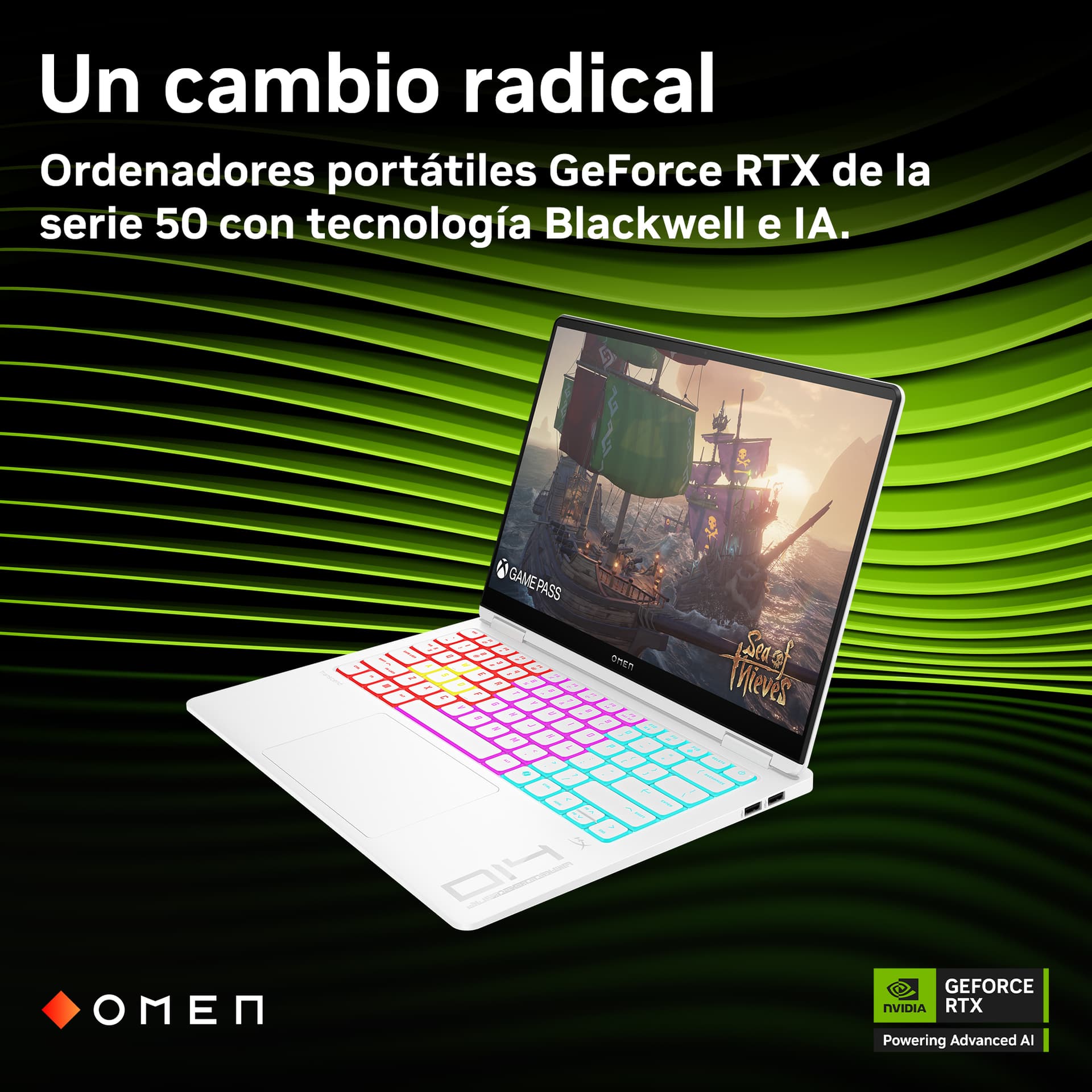 Portátil gaming - HP OMEN Transcend 14-fb1005ns, 14" 3K, Intel® Core™ Ultra 9-285H, 64GB RAM, 1TB SSD, GeForce RTX™ 5070, Sin sistema operativo - imagen 11
