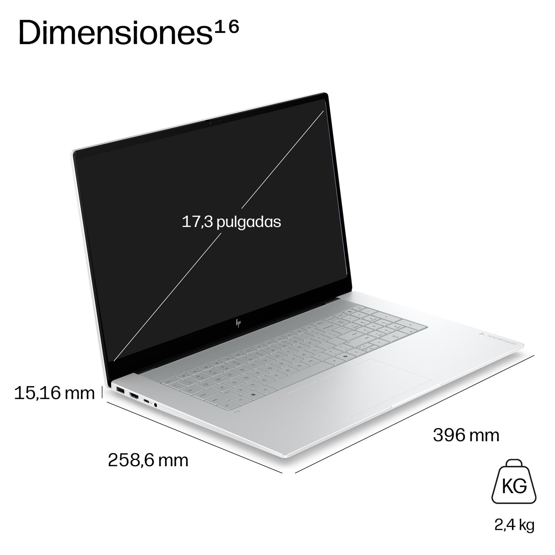 HP - Portátil HP OmniBook X 17-de0000ns, Copilot+ PC, Intel Core Ultra X7 358H, 32GB, 2TB SSD, Intel Arc Pro B390, 17,3", W11, Sin cargador. - imagen 7