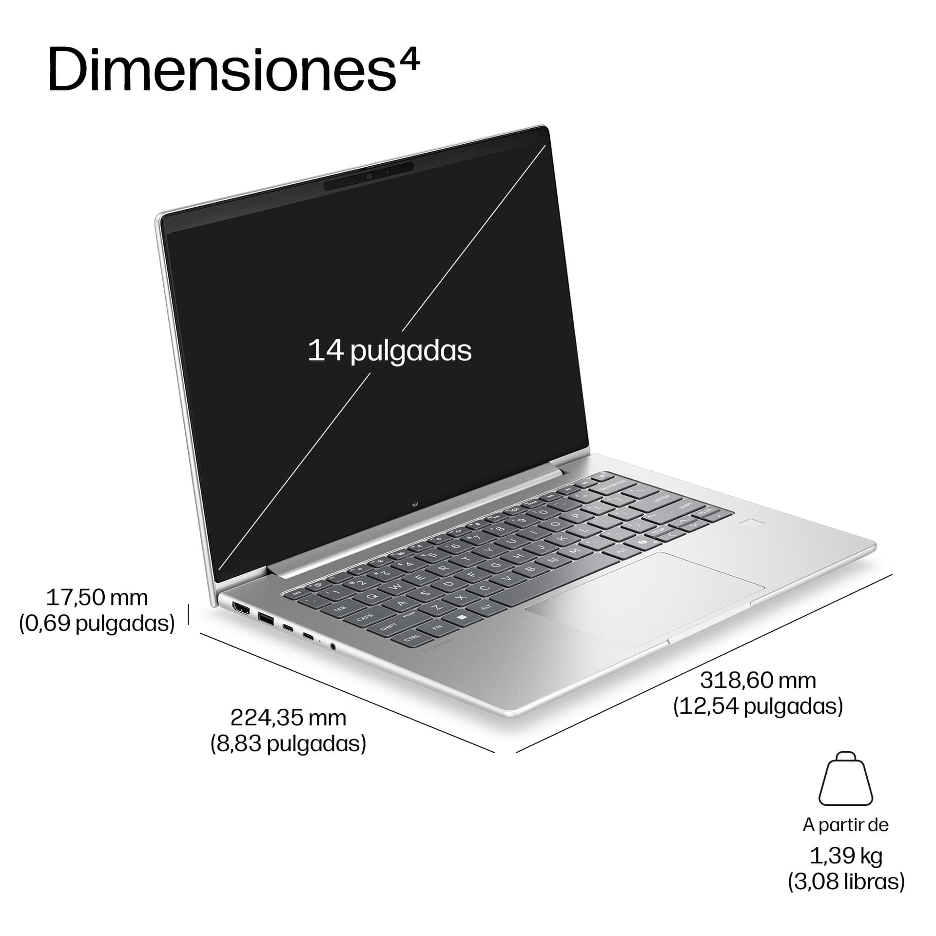 Portátil Profesional HP ProBook 4 G2a 14" con IA - imagen 6