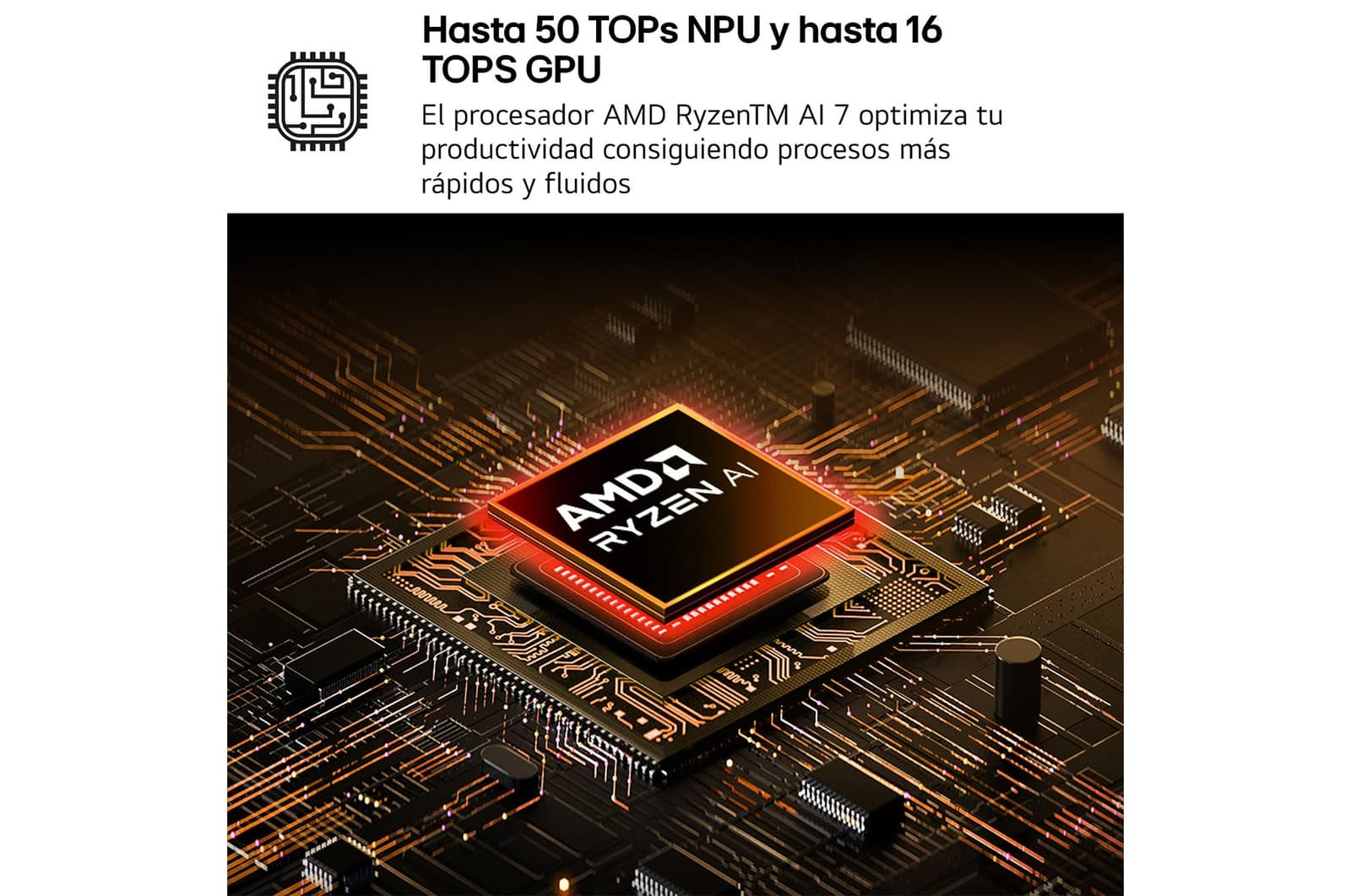 Portátil - LG 15Z80T-G.AU88B Copilot+ PC, 15" Full-HD, AMD Ryzen™ AI 7 350, 50 TOPS, 32GB RAM, 1TB SSD, Radeon™ 860M, W11H - imagen 10