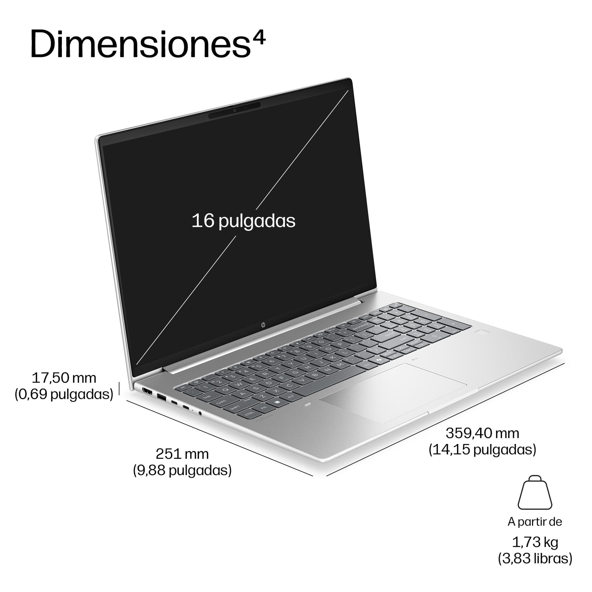 Portátil Profesional HP ProBook 4 G2a 16" con IA - imagen 6