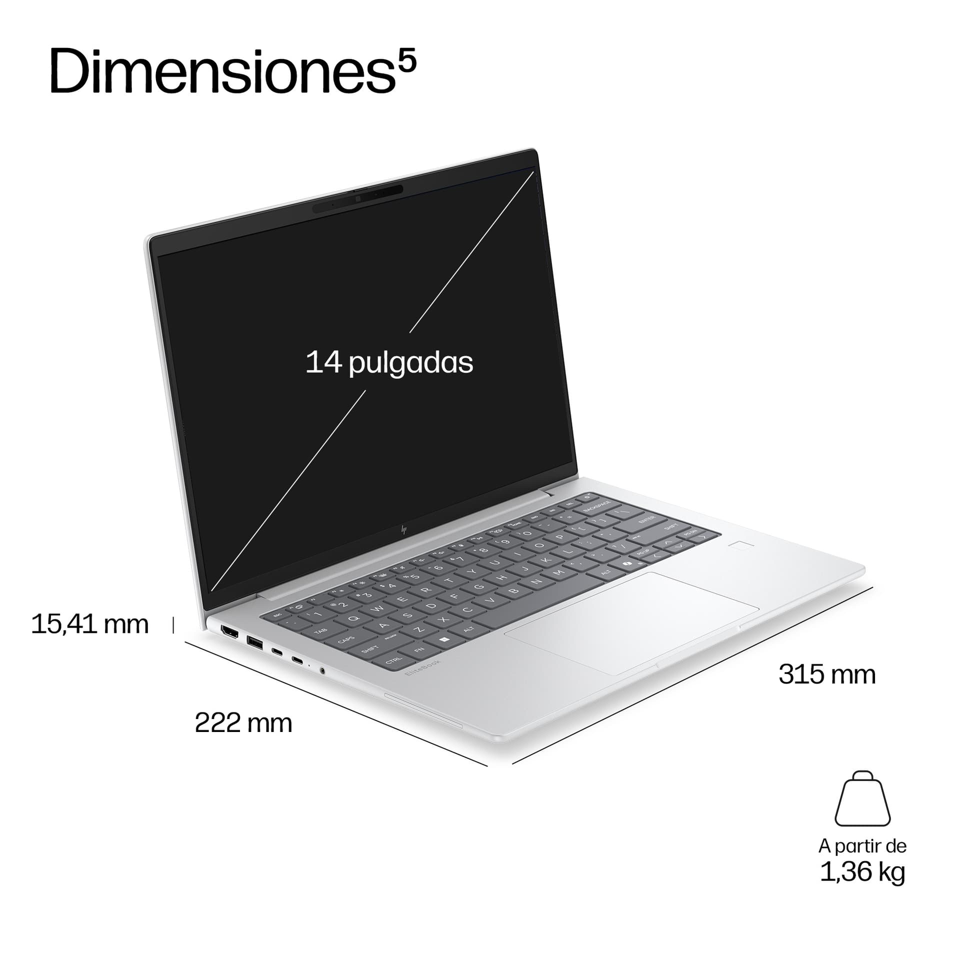 Portátil Profesional HP EliteBook 6 G2q 14" con IA - imagen 6