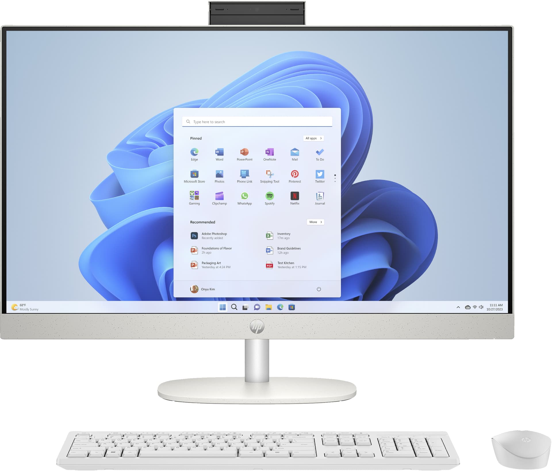 HP - All in One HP 27-cr0002ns, Ryzen 7-7730U, 16GB, 1TB SSD, 27', W11. - imagen 2
