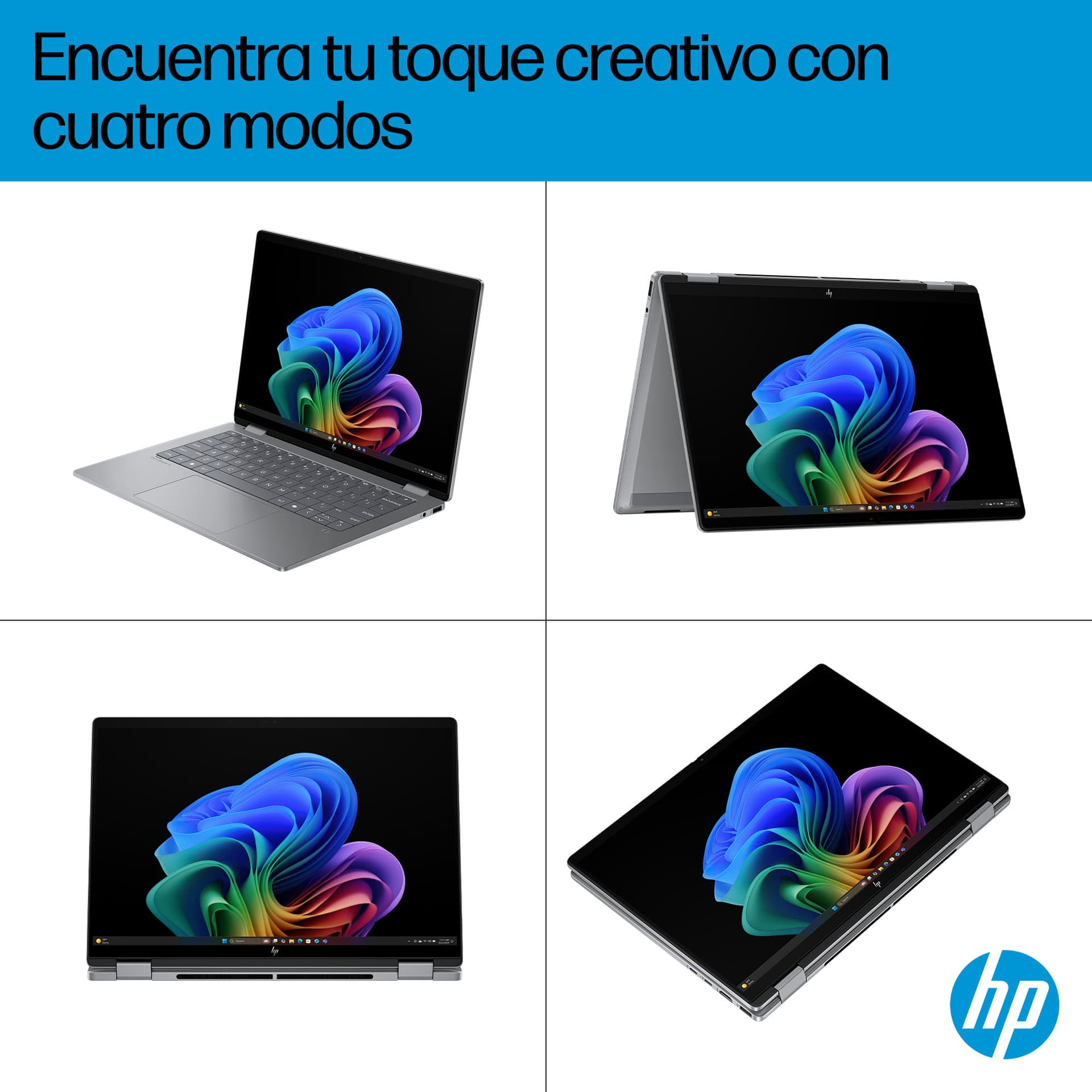 HP - Convertible 2 en 1 HP OmniBook X Flip 14-fk0001ns, Copilot+PC, Ryzen IA 7-350, 16GB, 1TB SSD, 14' OLED, W11. - imagen 12
