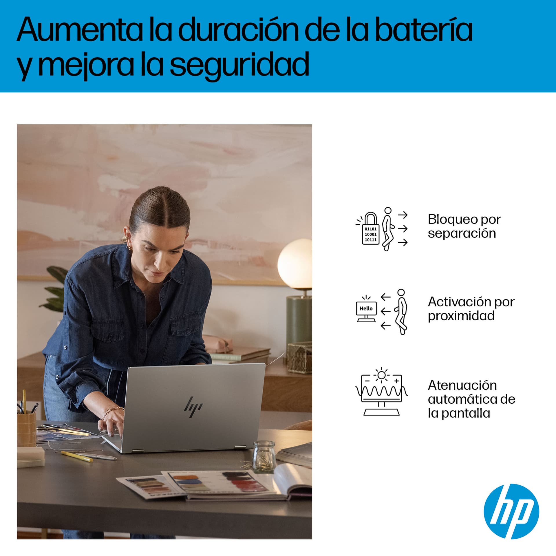 HP - Convertible 2 en 1 HP OmniBook X Flip 16-as0000ns, Copilot+PC, Intel Core Ultra 7 EVO 258V, 32GB, 1TB SSD, 16' OLED, W11. - imagen 10