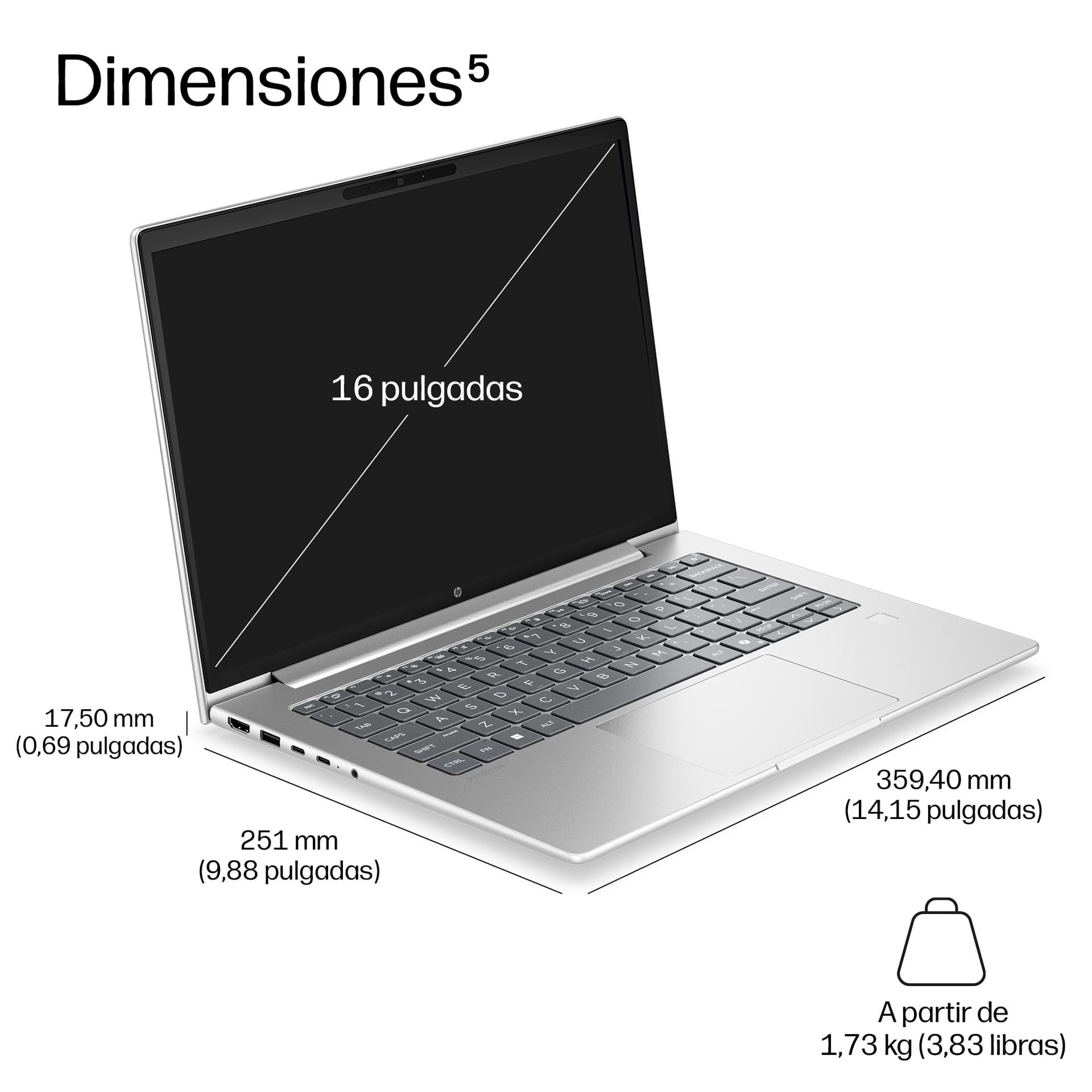 Portátil Profesional HP ProBook 4 G2i 16" con IA - imagen 5