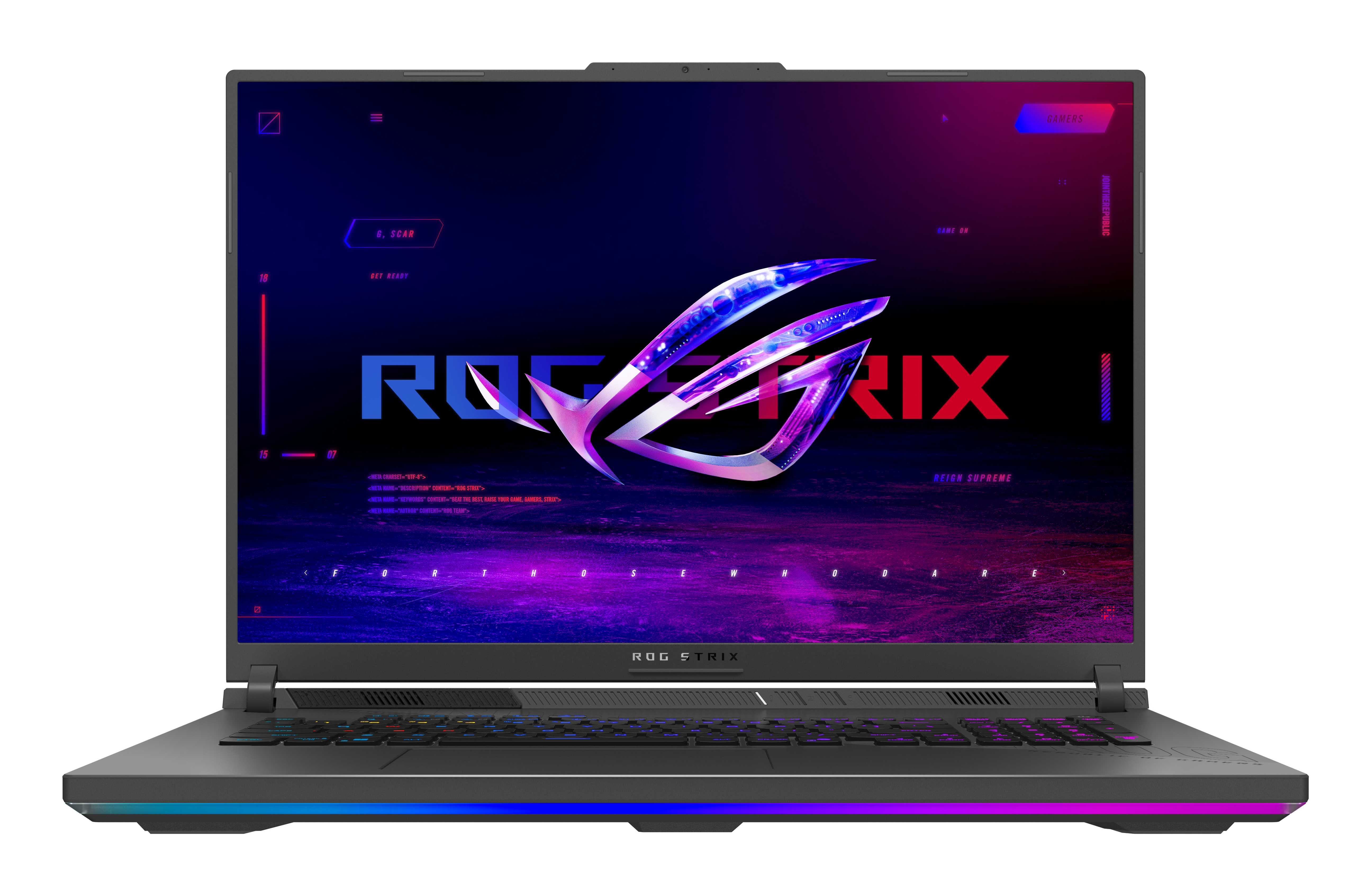 Asus - Portátil Gaming ASUS ROG Strix G18 G814PP-S8055, Ryzen 9-8940HX, 32GB, 1TB SSD, Nvidia GeForce RTX 5070 8GB, 18", Sin Sistema Operativo. - imagen 3
