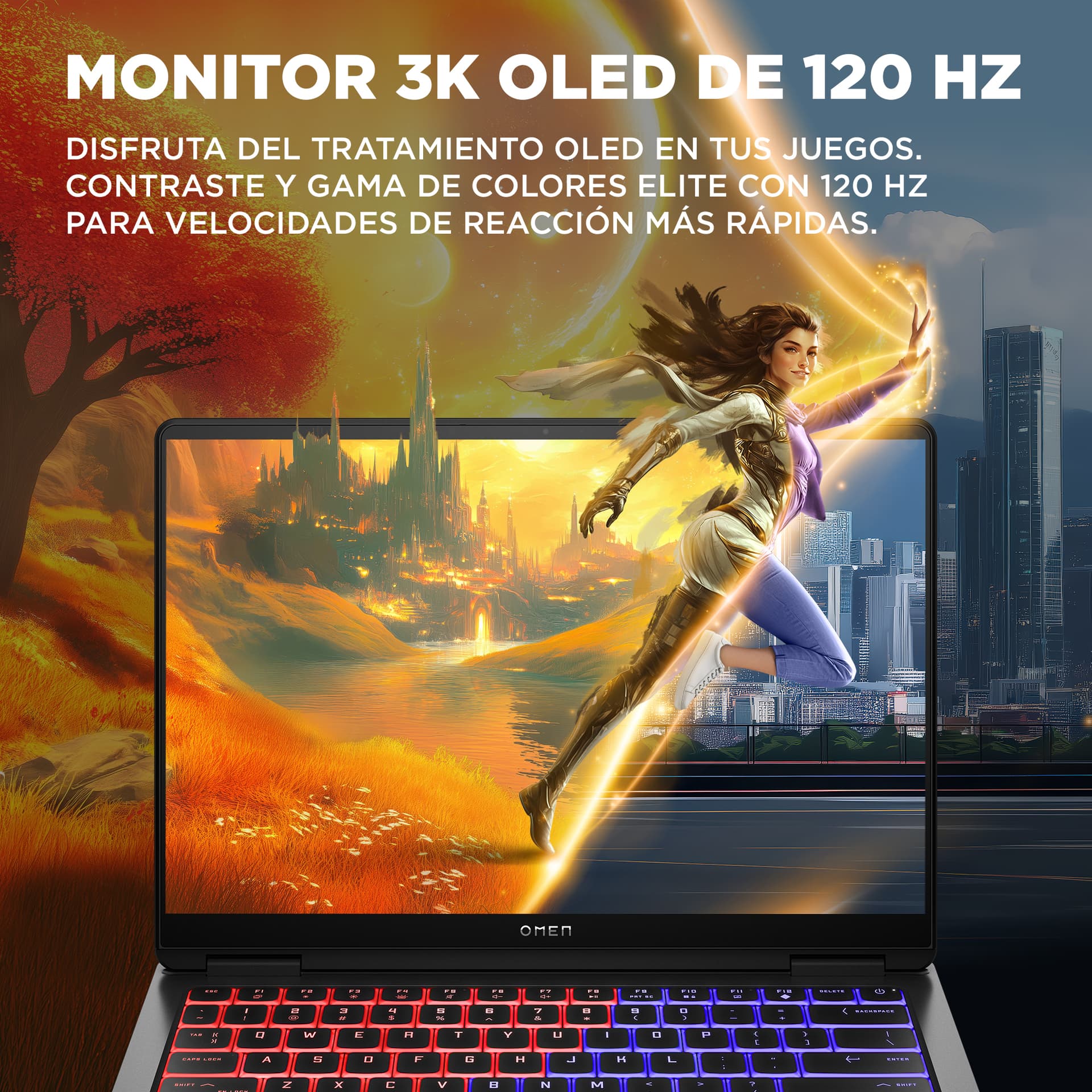 Portátil gaming - HP OMEN Transcend 14-fb1004ns, 14" 3K, Intel® Core™ Ultra 7 255H, 32GB RAM, 1TB SSD, GeForce RTX™ 5060, Sin sistema operativo - imagen 10