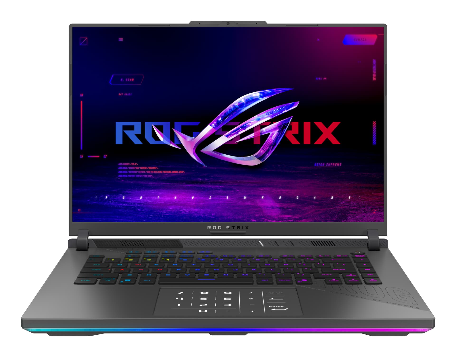 Portátil gaming - ASUS ROG Strix G614FR-S5151, 16" WQXGA, AMD Ryzen™ 9 9955HX3D, 32GB RAM, 1TB SSD, GeForce RTX™ 5070 Ti, Sin sistema operativo - imagen 2