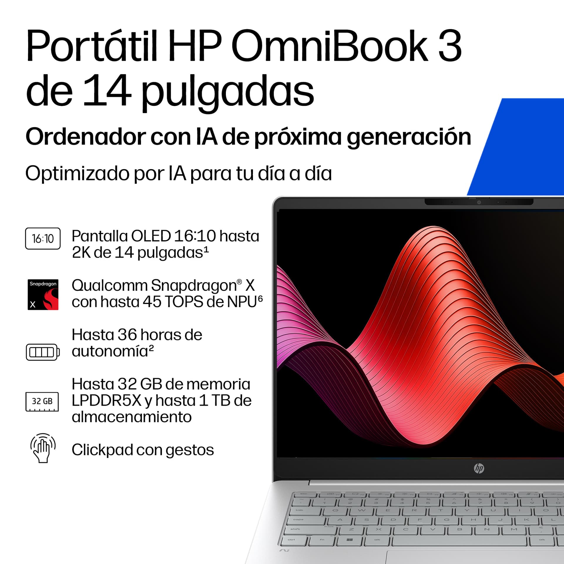 HP OmniBook 3 Laptop Next Gen AI 14-hz0007nsx - imagen 3