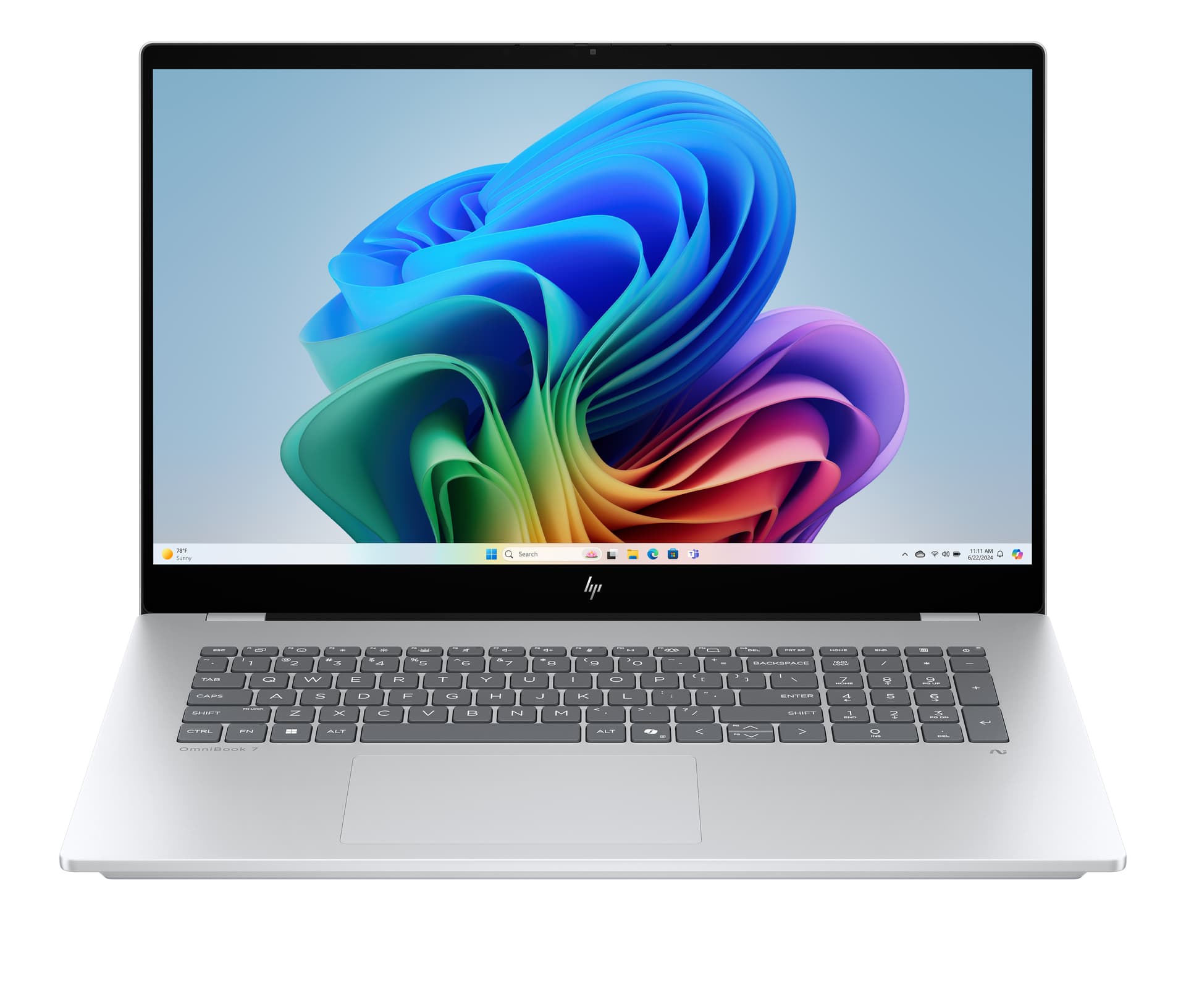 Portátil-HP OmniBook 7 NGAI 17-dc0003ns Copilot+ PC, 17,3" FHD, Intel® Core™ Ultra 258V, 32GB RAM, 1TB SSD, GeForce RTX 4050, Windows 11 Home, Plata - imagen 2