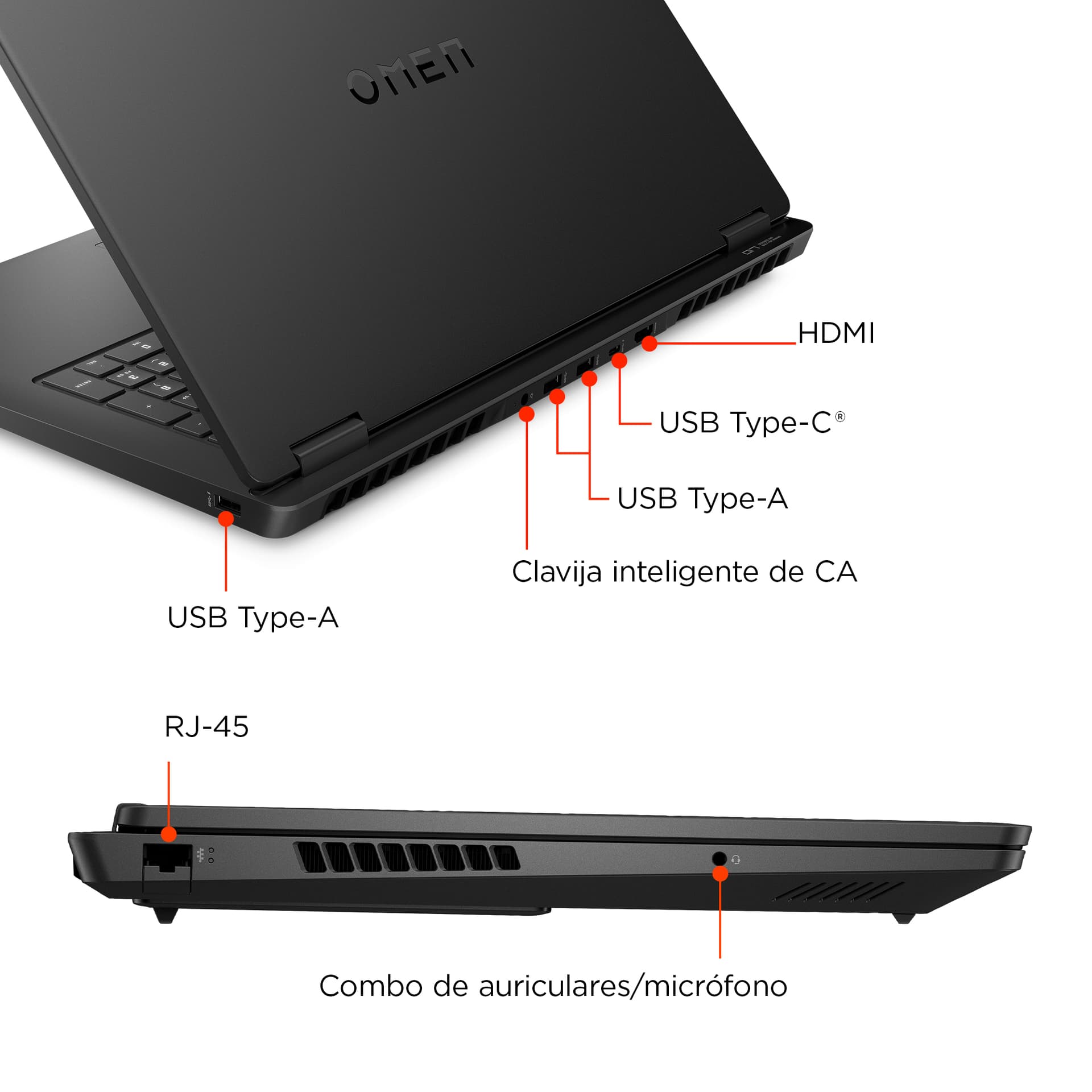 HP - Portátil Gaming HP OMEN 17-db1005ns, Copilot+PC, Ryzen AI 7-350, 32GB, 1TB SSD, Nvidia GeForce RTX 5060 8GB, 17,3', W11. - imagen 6