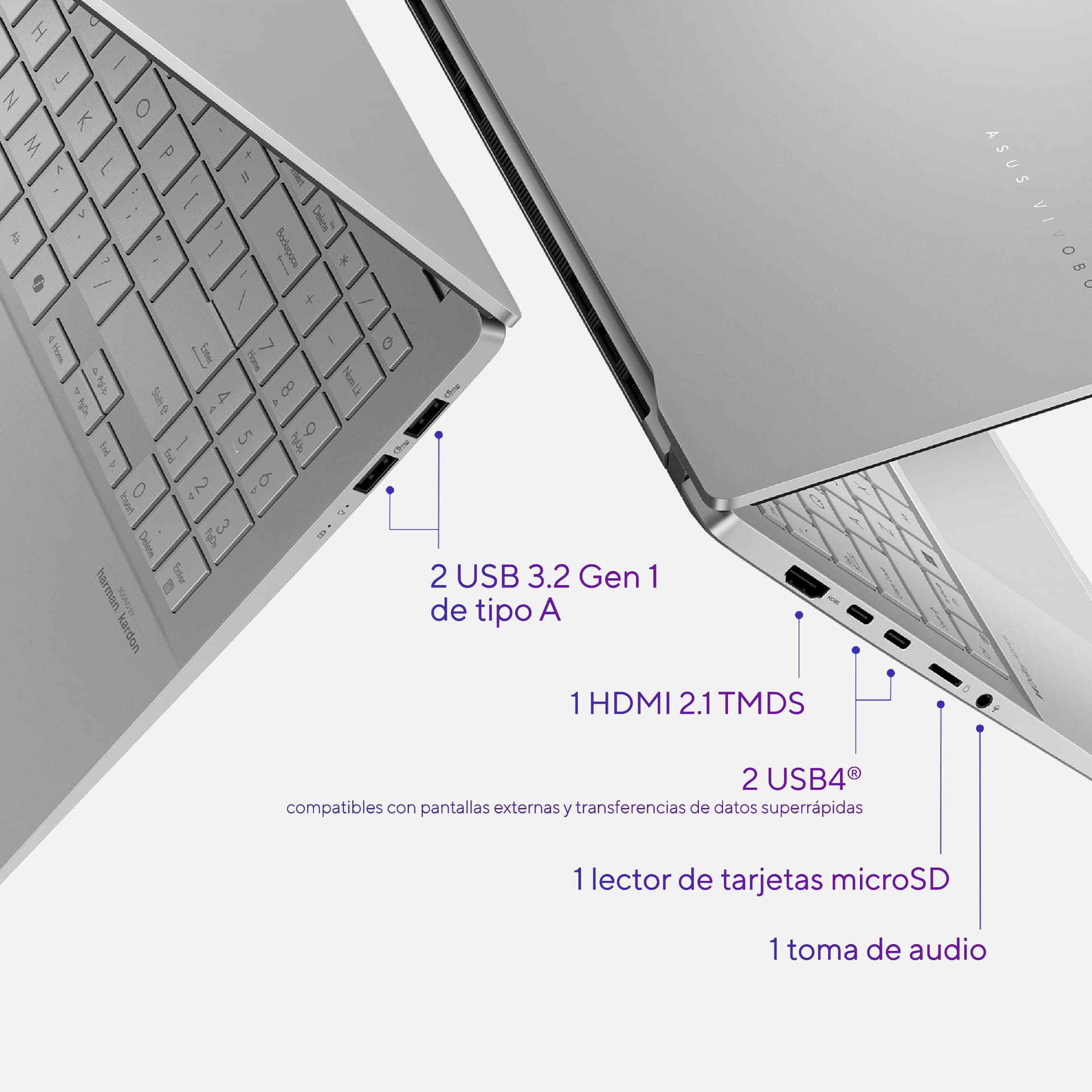 Portátil - ASUS Vivobook S 15 S5507QA-MA012W Copilot+ PC, 15.6" OLED 3K 120Hz, Snapdragon® X Plus X1-P42-100 45 TOPS, 16GB RAM, 512GB SSD, Adreno GPU - imagen 5