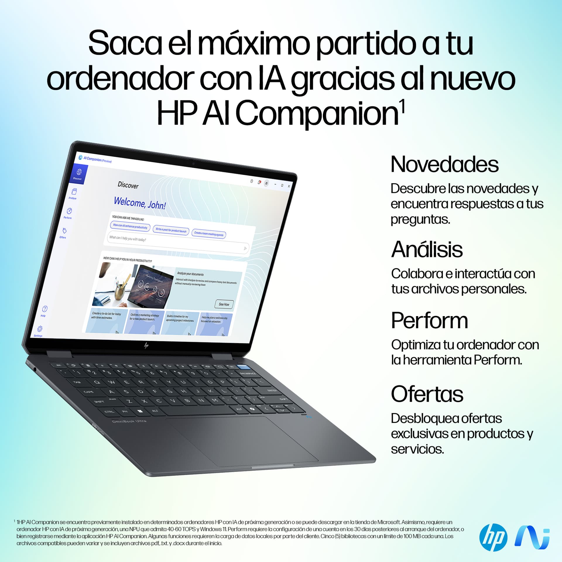 HP - Convertible 2 en 1 HP OmniBook Ultra Flip 14-fh0000ns, Copilot+PC, Intel Core Ultra 7-258V (Series 2), 32GB, 1TB SSD, 14' , W11. - imagen 17