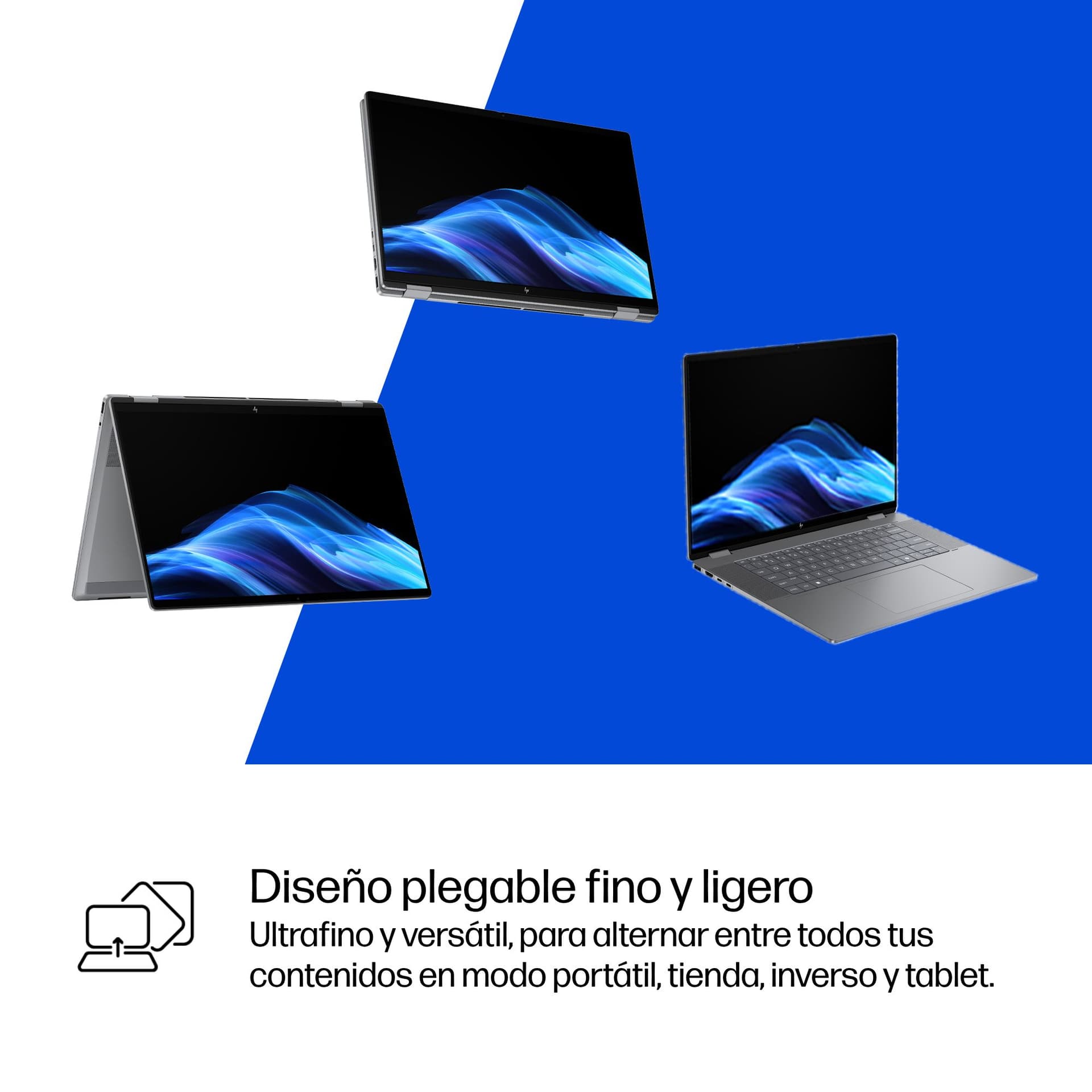 HP - Convertible 2 en 1 HP OmniBook X Flip 16-ar0001ns, Copilot+PC, Ryzen IA 7-350, 16GB, 1TB SSD, 16' OLED, W11. - imagen 18