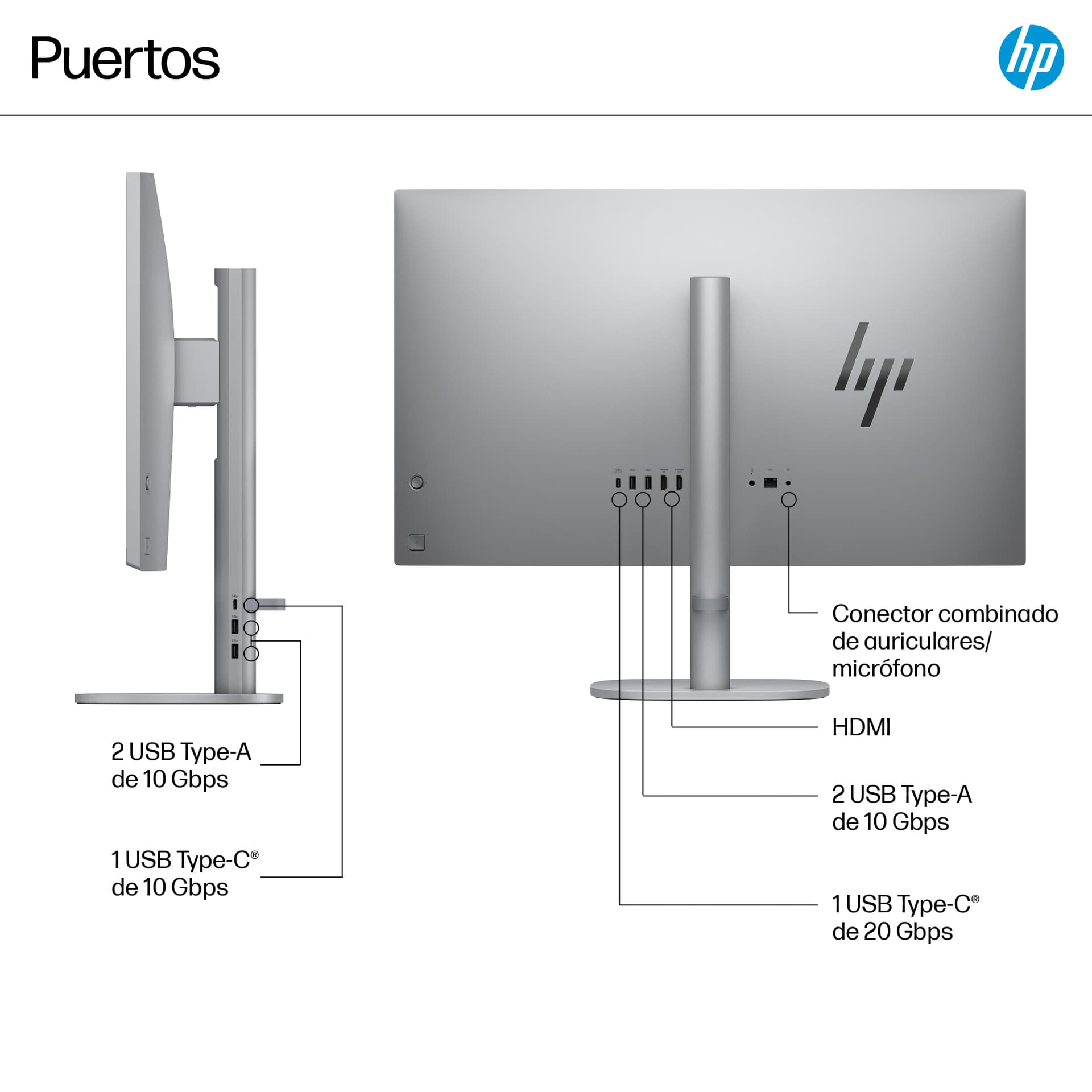 All in one - HP OmniStudio X All-in-One Desktop Next Gen AI 27-cs1011ns Copilot+PC, 27" UHD 4K, Intel® Core™ Ultra 7 258V 47 TOPS, 32GB RAM, 1TB SSD - imagen 5
