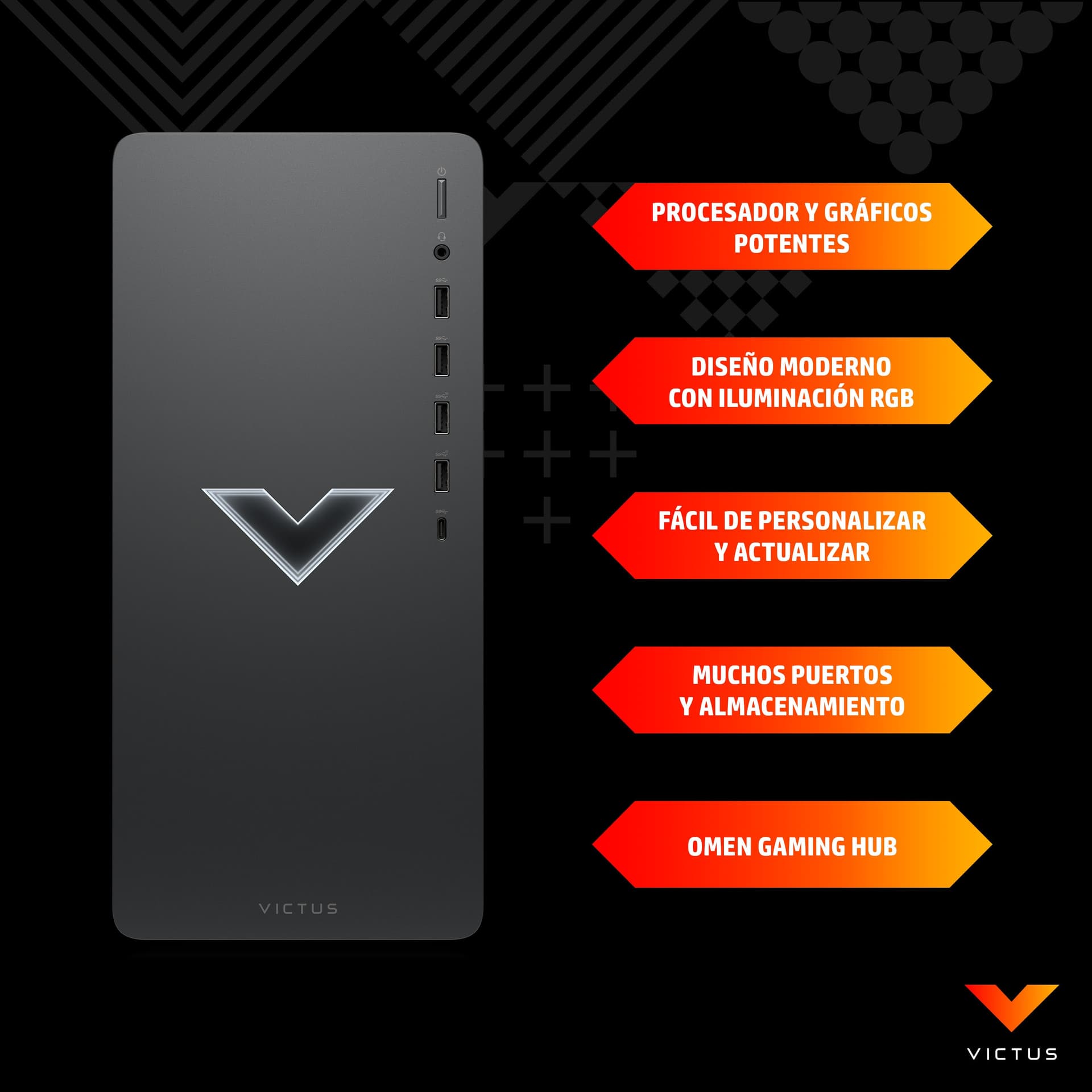 PC gaming - HP Victus 15L TG02-0009ns , AMD Ryzen™ 5 5600G, 16GB RAM, 512GB SSD, RTX™ 3050, W11 H, Plata - imagen 16