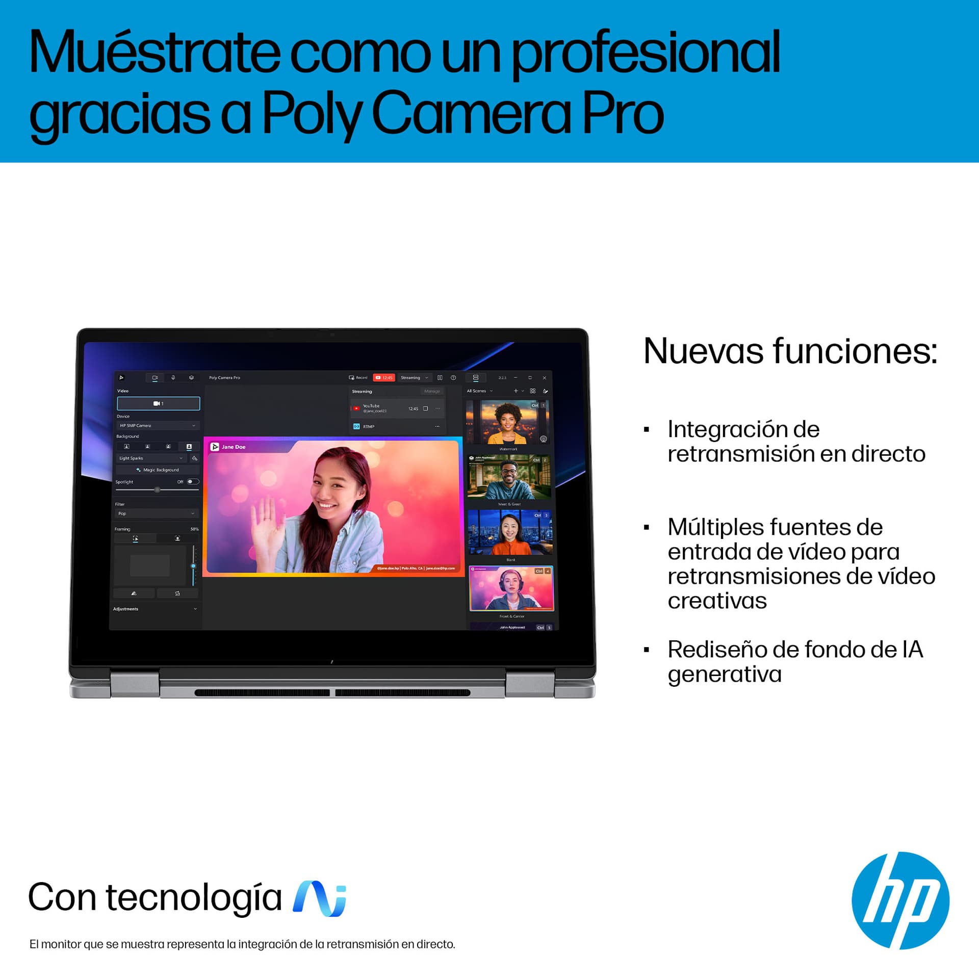 HP - Convertible 2 en 1 HP OmniBook X Flip 14-fk0001ns, Copilot+PC, Ryzen IA 7-350, 16GB, 1TB SSD, 14' OLED, W11. - imagen 13