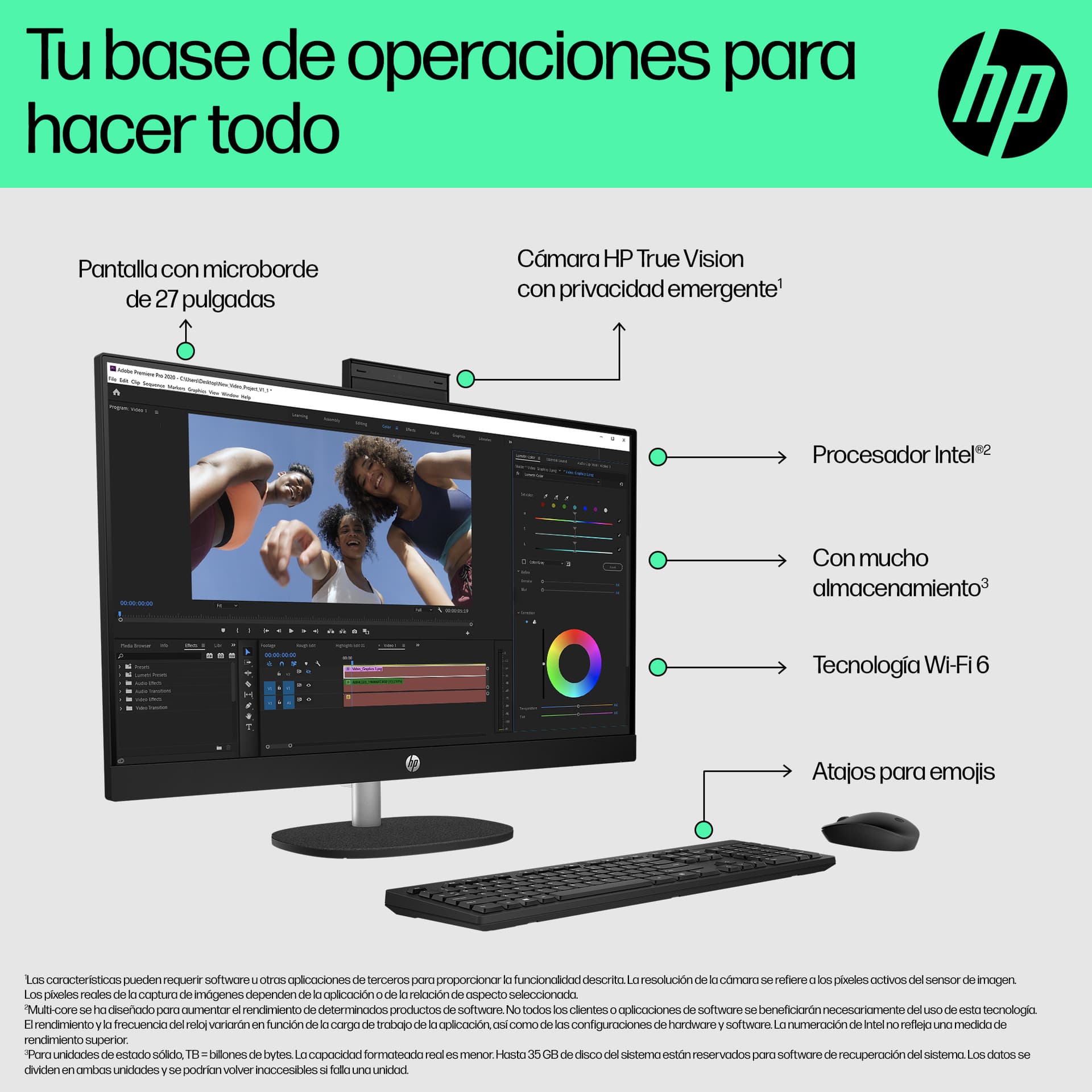 All in One - HP 27-cr0071ns 27" Full HD, Intel® Core™ i5-1335U, 16 GB RAM, 512 SSD, Gráficos Iris Xe, Windows 11 Home, Blanco caracola - imagen 7