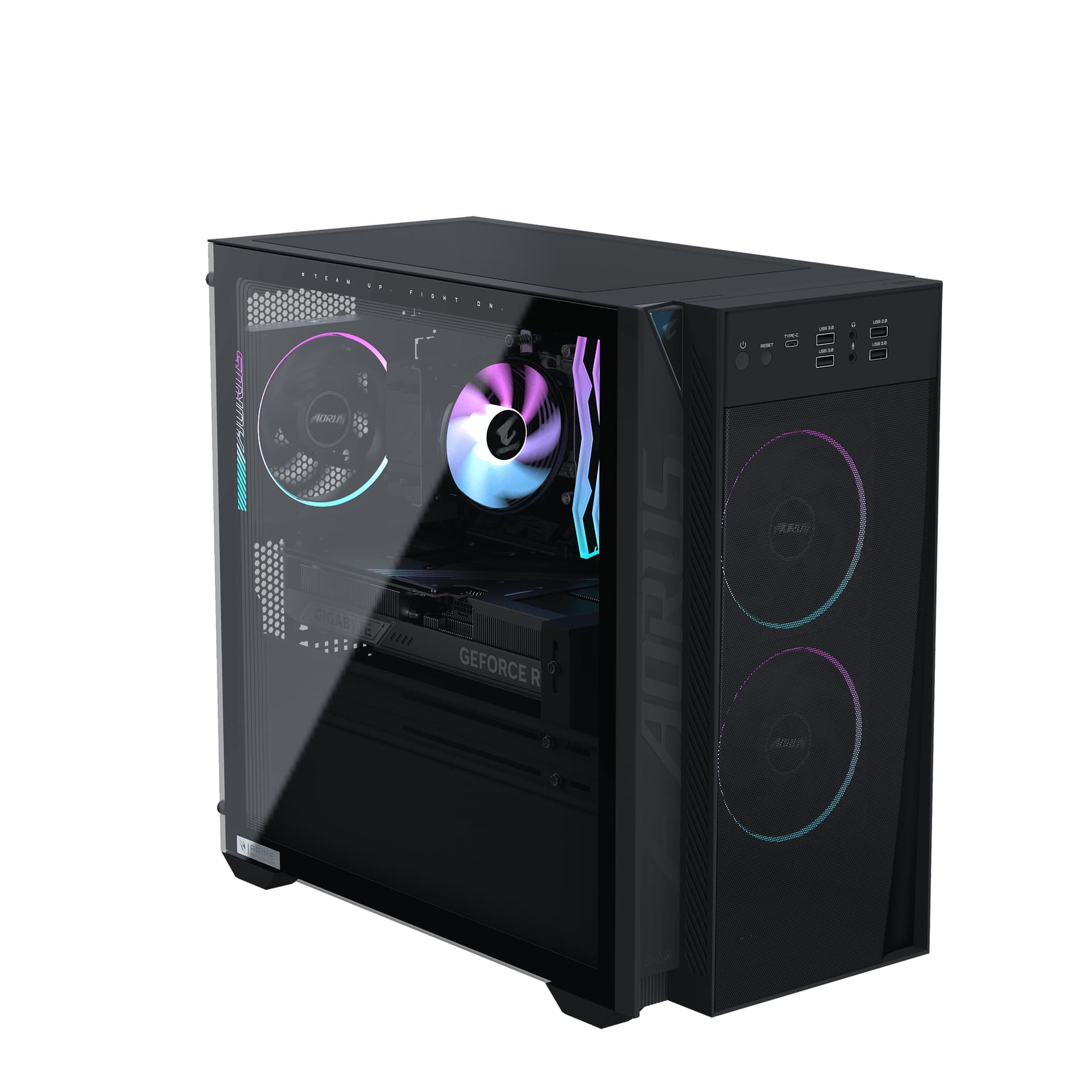 PC gaming - Gigabyte Aorus Prime 3 AP3A7N6T-5110, AMD Ryzen™ 7 9700X, 16 GB RAM, 1 TB SSD, GeForce RTX™ 5060 Ti, Windows 11 Home, Negro - imagen 2