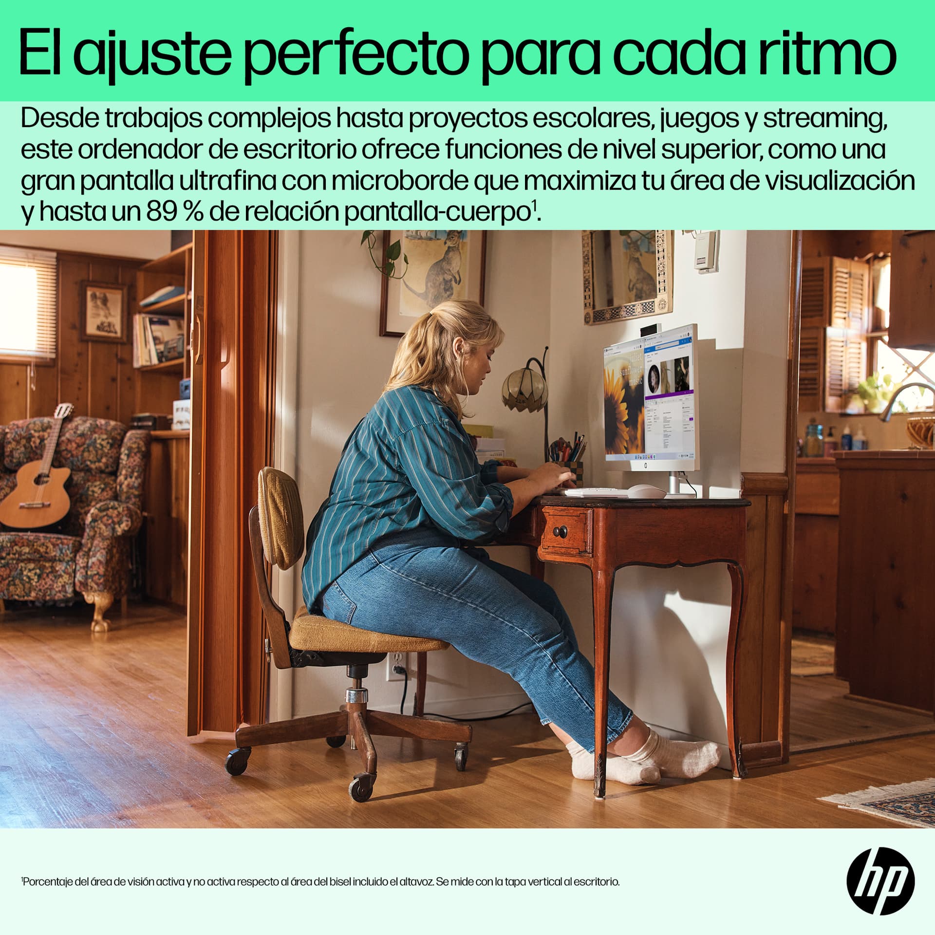 All in One - HP 24-cr0161ns 23,8" Full HD, AMD Ryzen™ 5 7520U, 16 GB RAM, 512 SSD, Gráficos Radeon™ 610M, Sin Sistema Operativo, Blanco - imagen 14