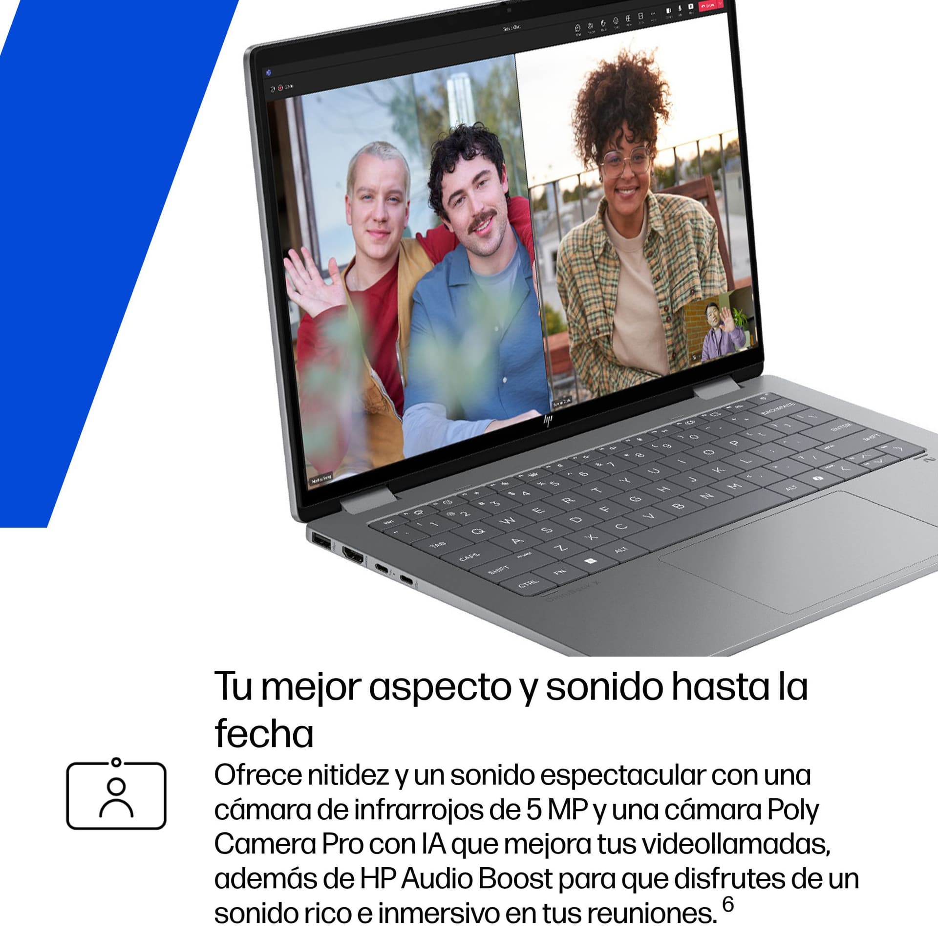 HP - Convertible 2 en 1 HP OmniBook X Flip 14-fk0001ns, Copilot+PC, Ryzen IA 7-350, 16GB, 1TB SSD, 14' OLED, W11. - imagen 19