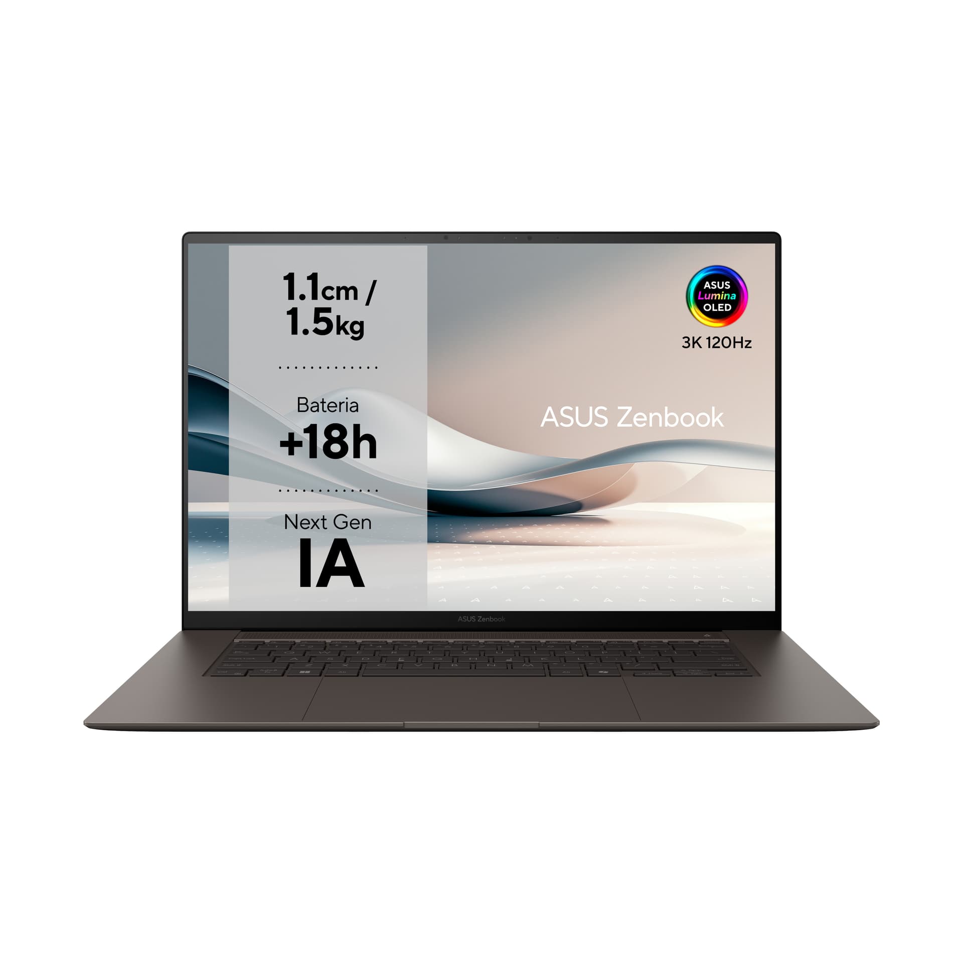 Portátil - ASUS Zenbook S 16 OLED UM5606WA-RK053W Copilot+ PC, 16" WQXGA+, AMD Ryzen™ AI 9 HX 370, 32 GB RAM, 1 TB SSD, Radeon™ 890M, W11 H - imagen 3