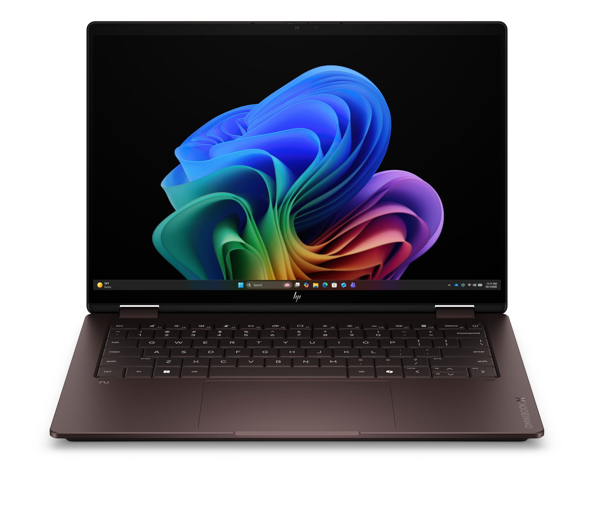 Convertible 2 en 1 - HP OmniBook X Flip 214-kc0002ns, Copilot+PC, 50 TOPS, 14" DCI 2K, AMD Ryzen™ AI 7-450, 32GB RAM, 1TB, Radeon™ 860M, W11H, Marrón - imagen 2