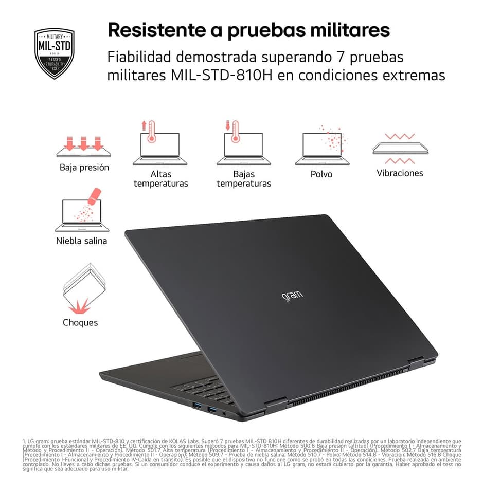 Portátil - LG 17Z90TR-E.AD88B, 17" WQXGA, Intel® Evo™ Edition Core™ Ultra 7-255H, 32 GB RAM, 1TB SSD, GeForce RTX™ 5050, W11H - imagen 5