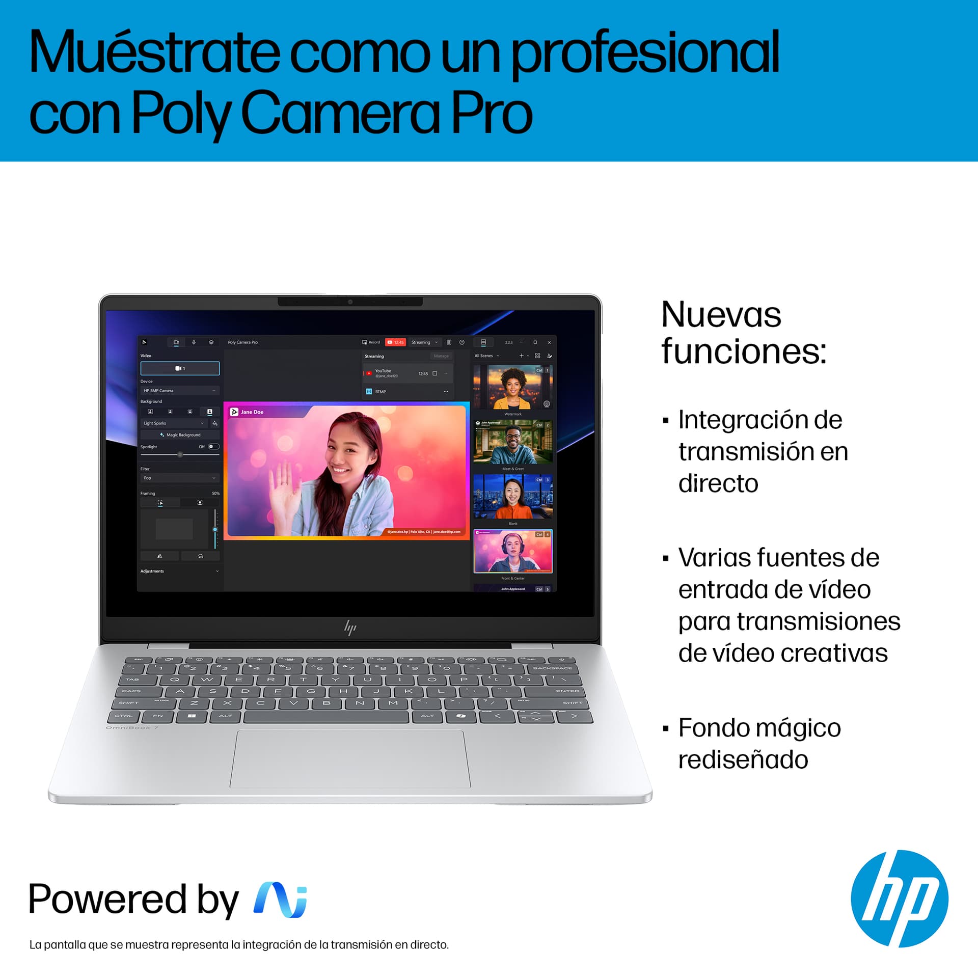 HP - Portátil HP OmniBook 7 14-fr0001ns, Intel Core Ultra 5 EVO-225U, 16GB, 1TB SSD, 14' OLED, W11. - imagen 11