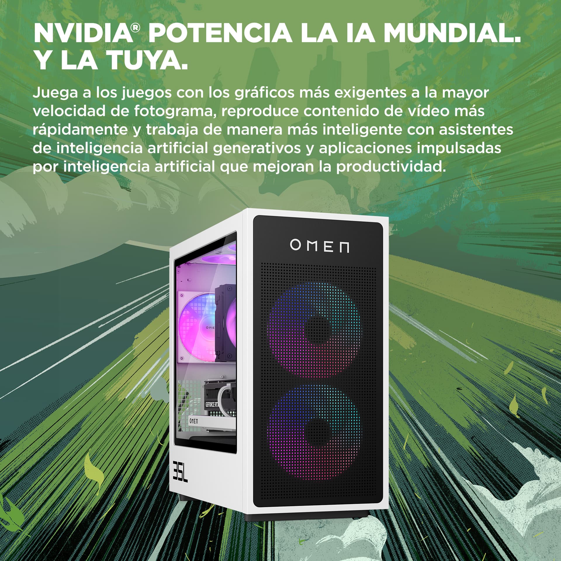 HP - Sobremesa Gaming HP OMEN GT16-0125ns (Edición Valorant), i7, 32GB, 1TB SSD, NVIDIA GeForce RTX 5060 8GB, W11. - imagen 7