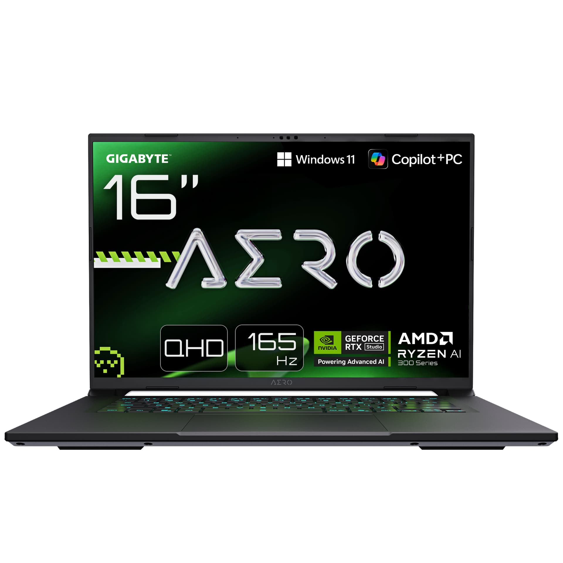 Portátil gaming - Gigabyte Aero X16 1VH93ESC64DH Copilot+ PC, 16" WQXGA, AMD Ryzen™ Al 7 350 50 TOPS, 32GB RAM, 1 TB SSD, GeForce RTX™ 5060, W11 Home - imagen 2
