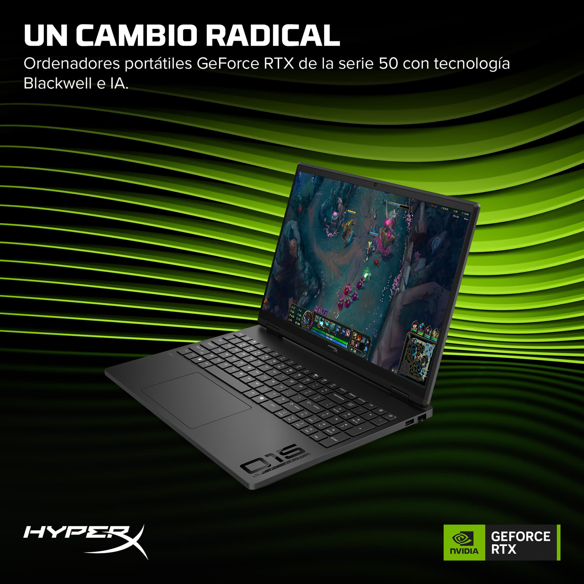HP - Portátil Gaming HyperX OMEN 15-gb0002ns, Ryzen 7-260, 24GB, 1TB SSD, Nvidia GeForce RTX 5060 8GB, 15,3', W11, Sin cargador. - imagen 8