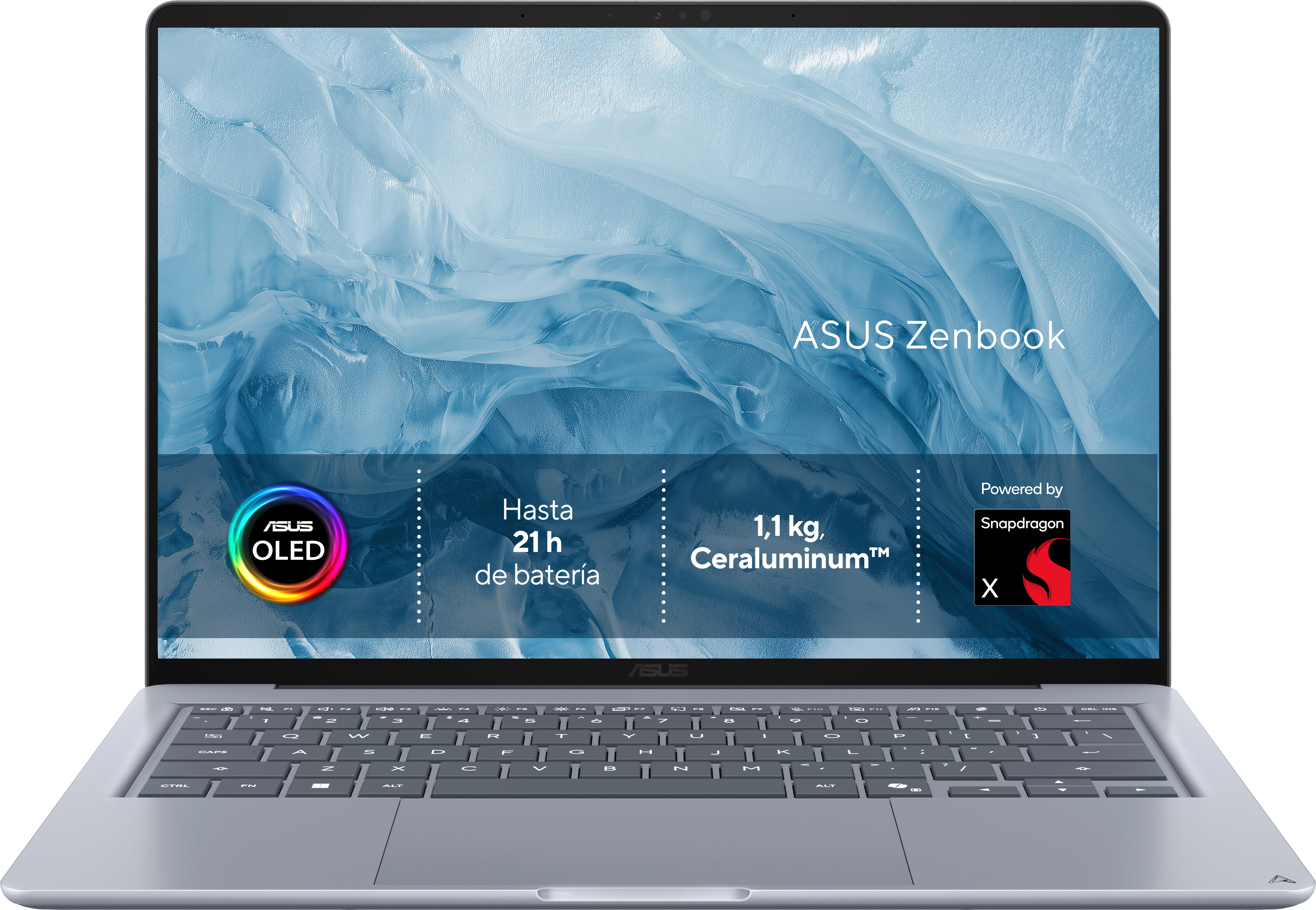 Portátil - ASUS Zenbook 14 OLED UX3480QA-U1090W Copilot+ PC, " WUXGA, Snapdragon® X X1-26-100 45 TOPS, 16GB, 256GB SSD, W11H, Sin cargador - imagen 2