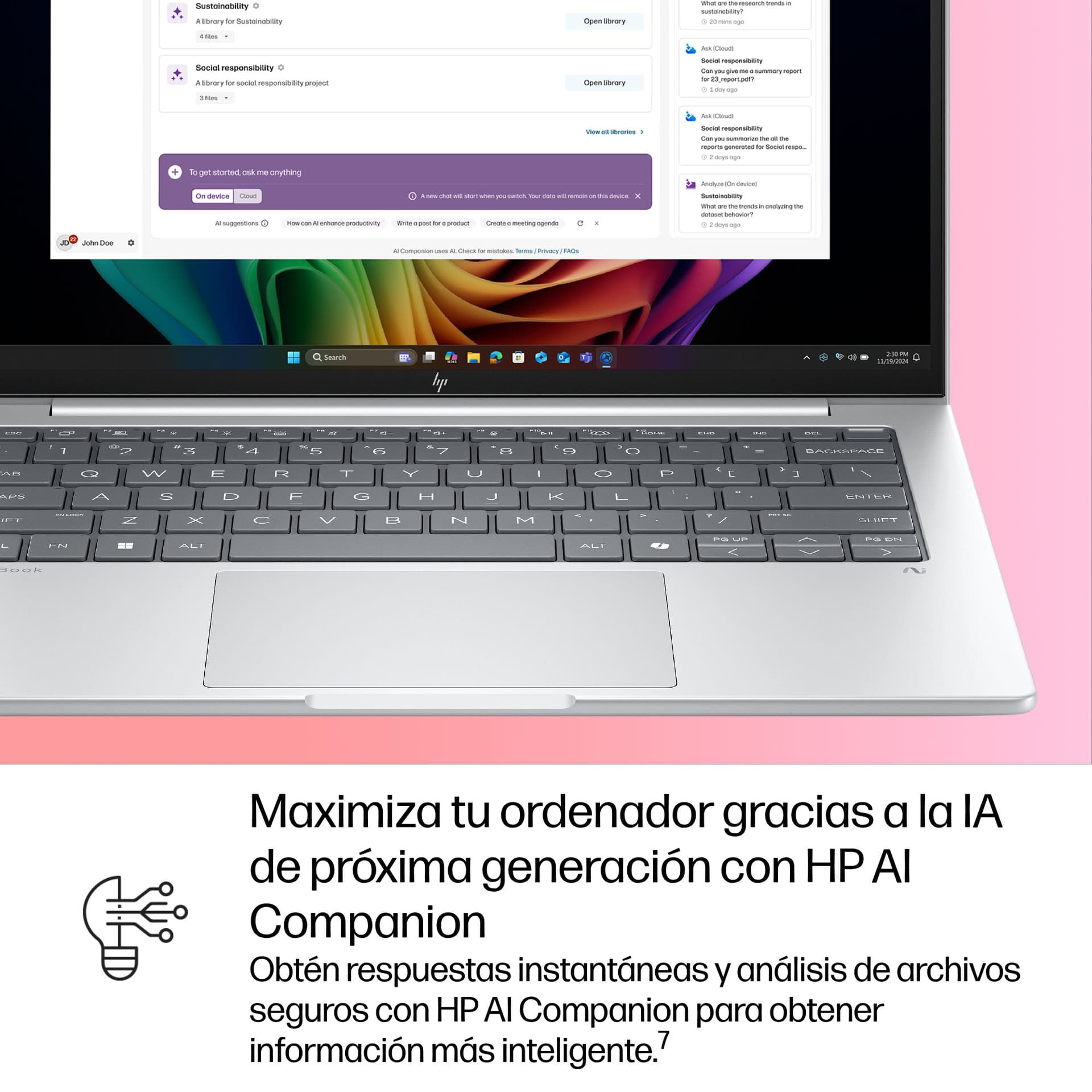 Portátil Profesional HP EliteBook 8 G1i 14" con IA - imagen 12