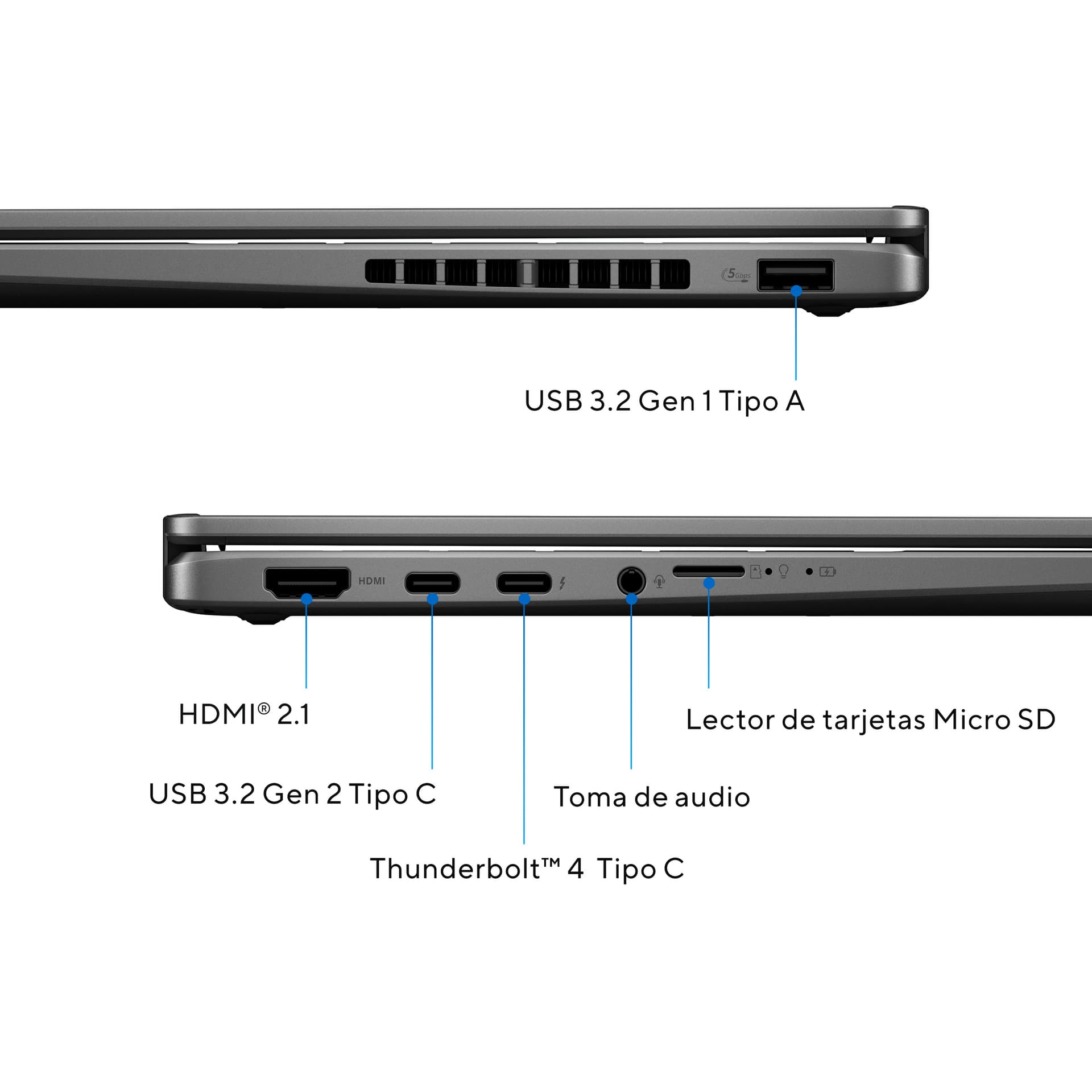 Asus - Convertible 2 en 1 ASUS Vivobook Flip TP3407SA-QL064W, Intel Core Ultra 7-258V, 32GB, 1TB SSD, 14', W11. - imagen 5