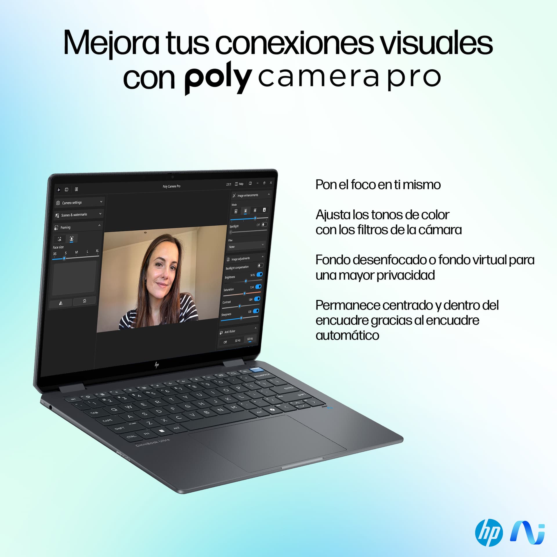 HP - Convertible 2 en 1 HP OmniBook Ultra Flip 14-fh0000ns, Copilot+PC, Intel Core Ultra 7-258V (Series 2), 32GB, 1TB SSD, 14' , W11. - imagen 16