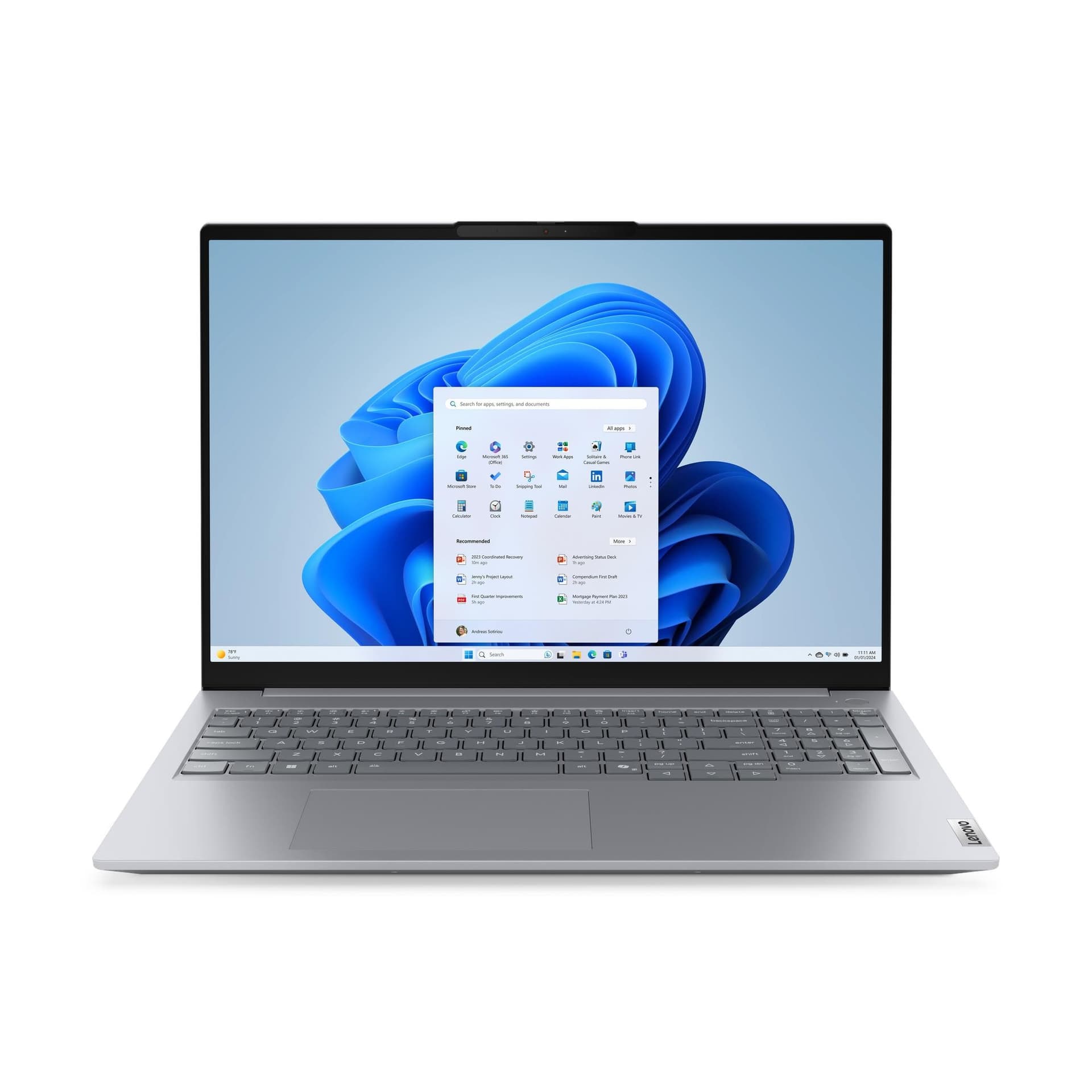 Portátil - Lenovo ThinkBook 16 G9 IRL Profesional, 16" WUXGA, Intel® Core™ 7 240H, 16GB RAM, 512GB SSD, Graphics, Windows 11 Pro, Gris - imagen 2