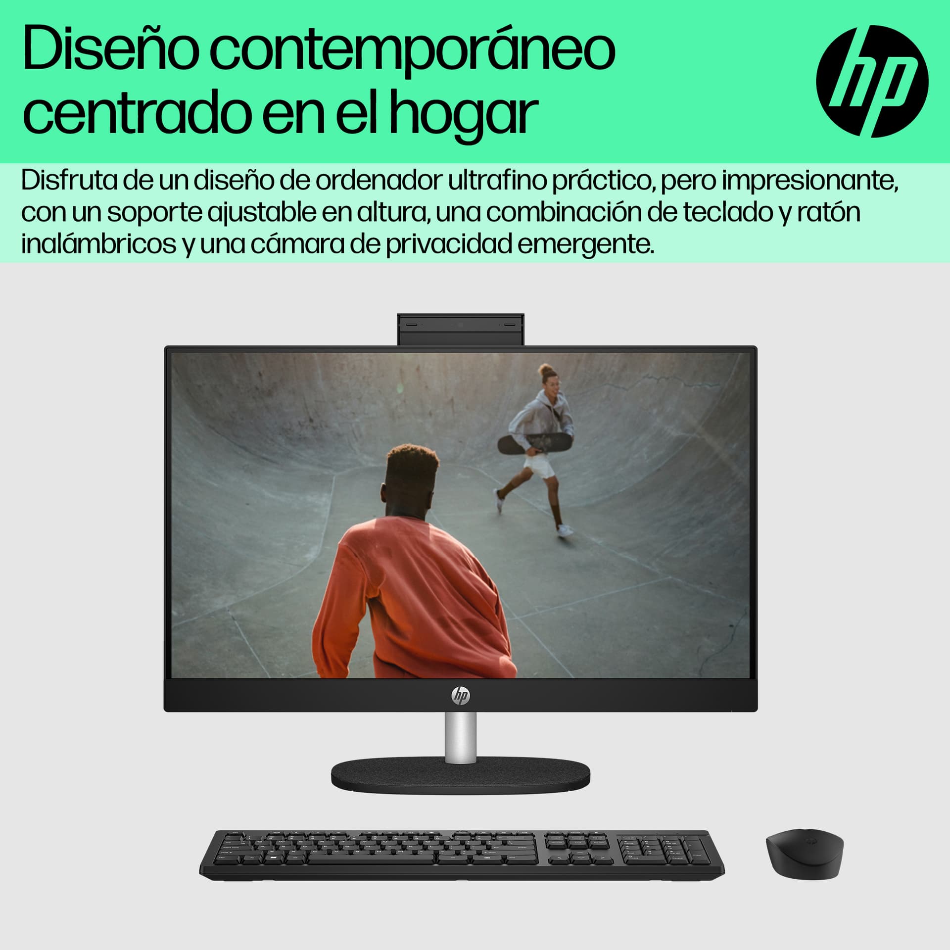 All in One - HP 24-cr0161ns 23,8" Full HD, AMD Ryzen™ 5 7520U, 16 GB RAM, 512 SSD, Gráficos Radeon™ 610M, Sin Sistema Operativo, Blanco - imagen 10