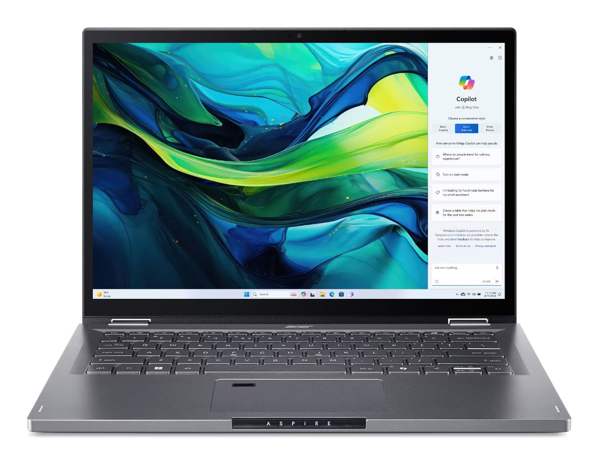 Convertible 2 en 1 - Acer Aspire SPIN 14 ASP14-52MTN-505B, 14" WUXGA, Intel® Core™ Ultra 5 115U, 16GB RAM, 512GB SSD, Arc™ Onboard Graphics, W 11 - imagen 2