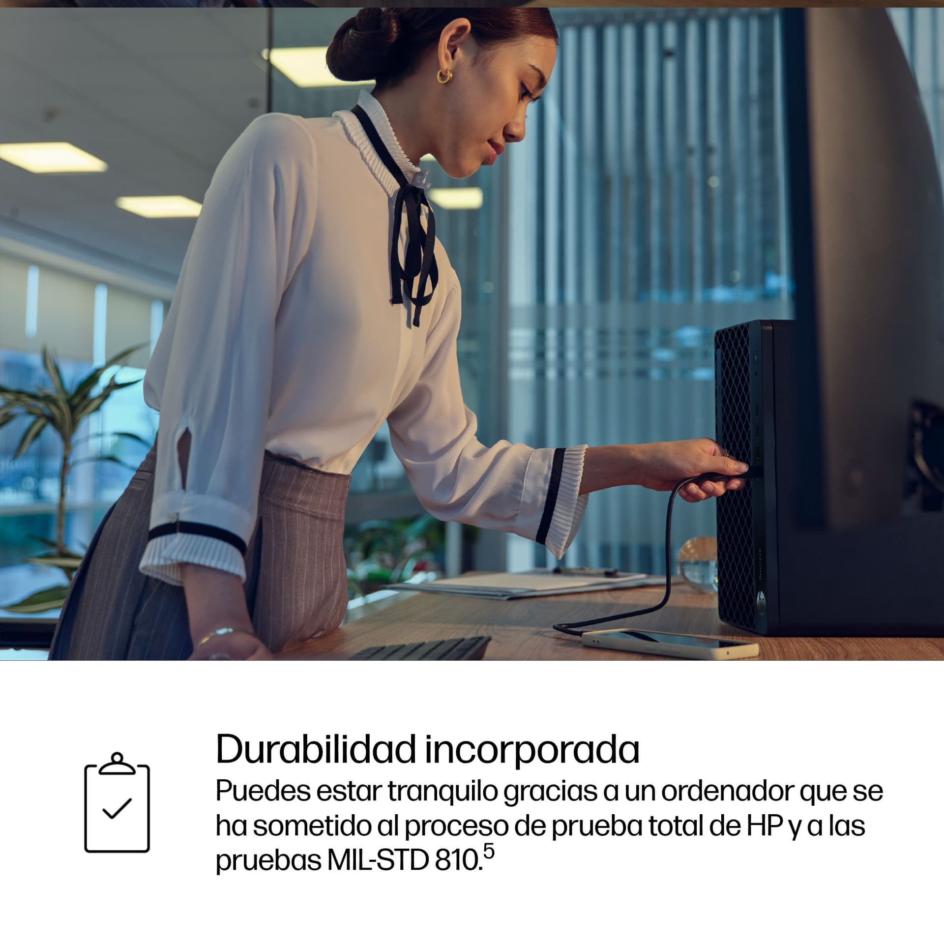 PC sobremesa - HP ProDesk 4 Tower G1i Profesional, Intel® Core™ Ultra 7 265, 16 GB RAM, 512 SSD, HD Graphics, Windows 11 Pro, Negro Jack - imagen 5