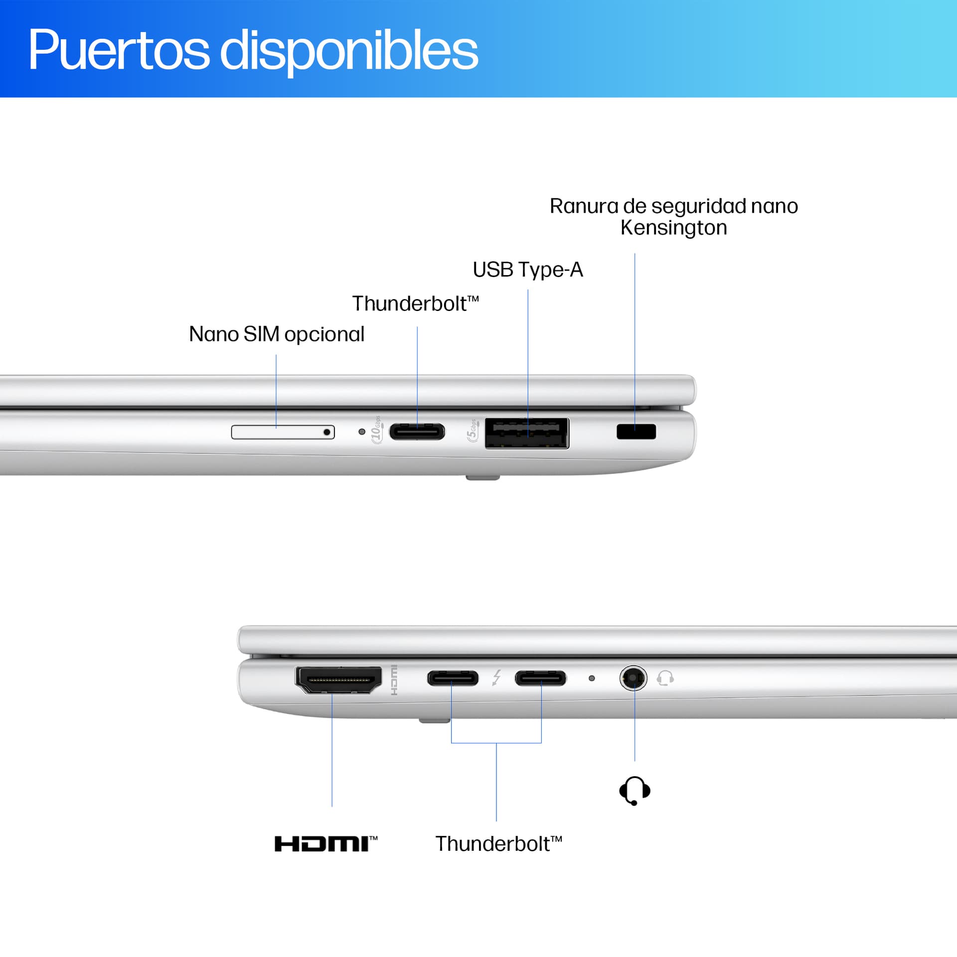 Convertible 2 en 1 - HP EliteBook X Flip G1 Profesional Copilot+ PC, 14" WUXGA, Intel® Core™ Ultra 5 226V 40 TOPS, 16GB RAM, 512GB SSD, Windows 11 Pro - imagen 6