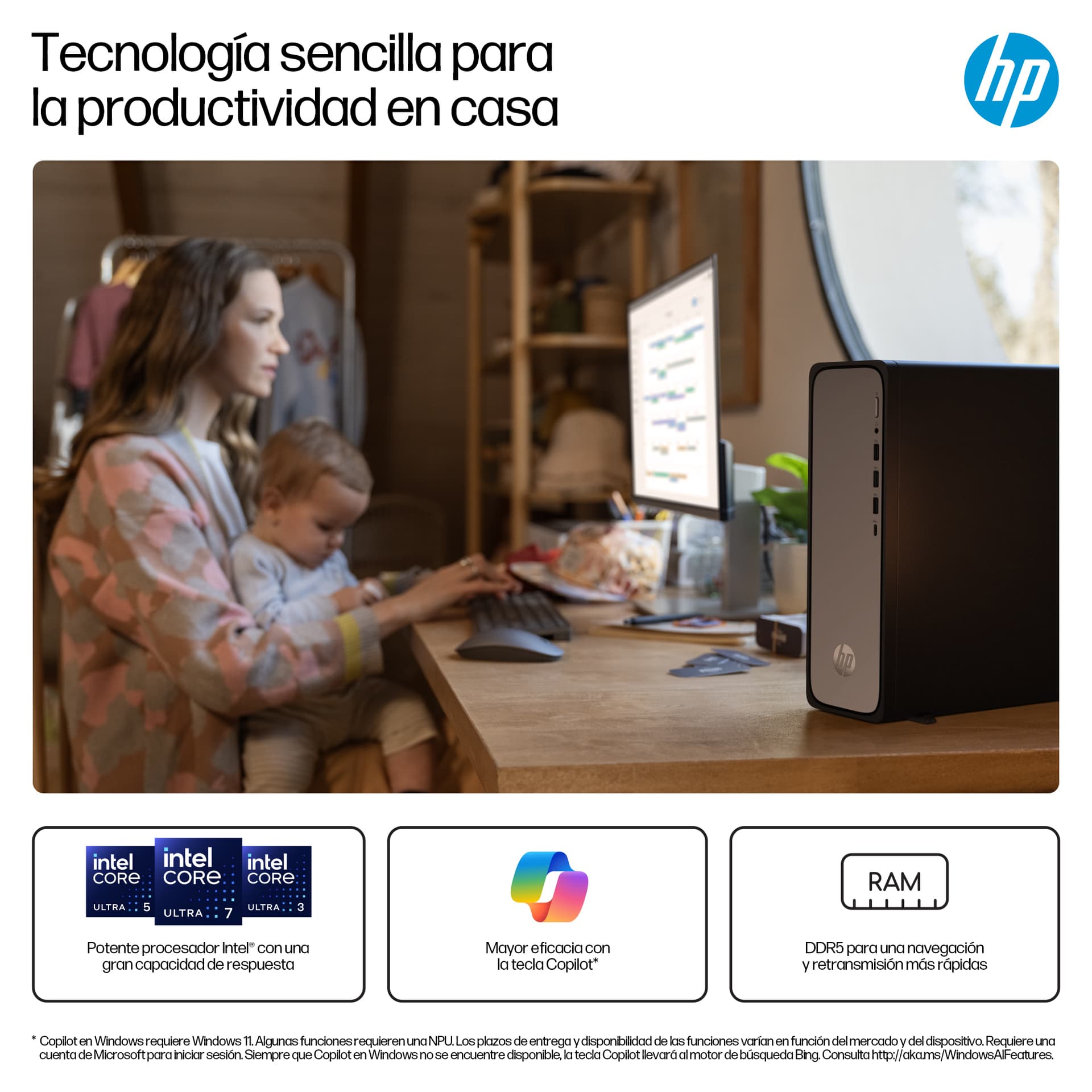 PC sobremesa - HP S03-0005ns, Intel® Core™ i5-14400, 16GB RAM, 512GB SSD, UHD Graphics, Sin sistema operativo, Plata - imagen 7
