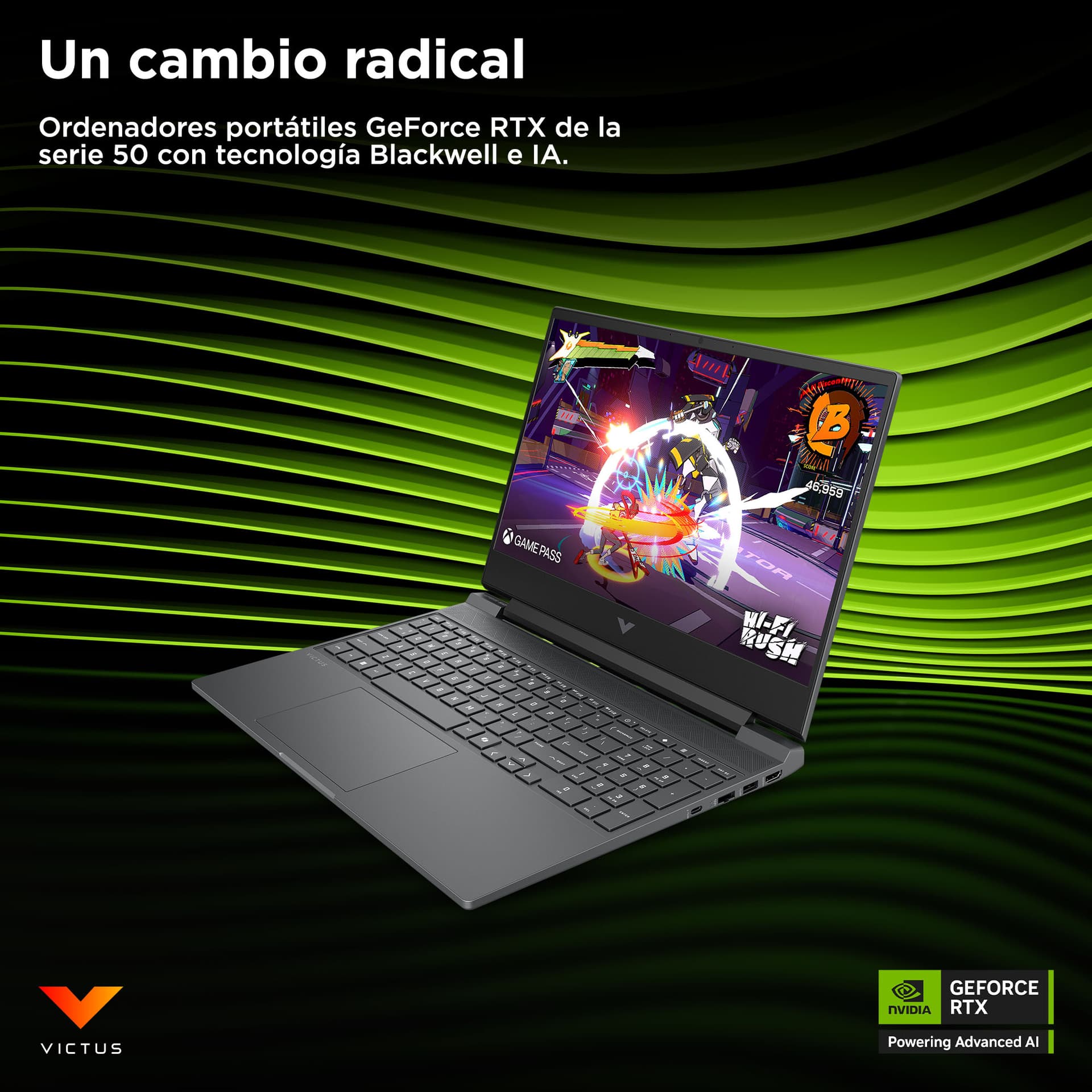 HP - Portátil Gaming HP VICTUS 15-fa2077ns, i7-14650HX, 16GB, 512GB SSD, NVIDIA GeForce RTX 4050 6GB, 15,6', Sin Sistema Operativo. - imagen 13