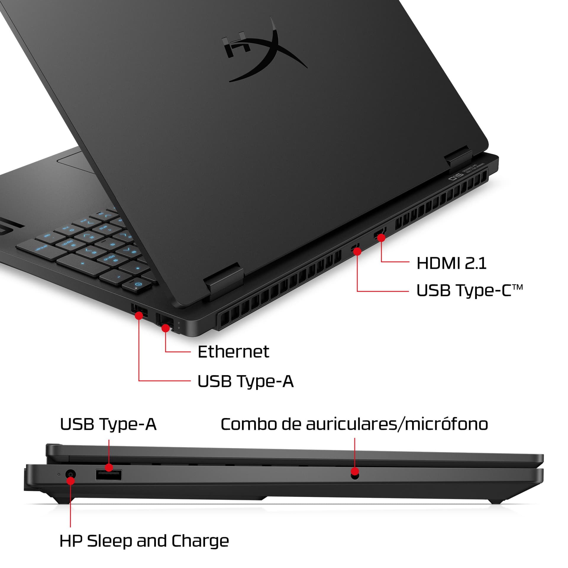 HP - Portátil Gaming HP HyperX OMEN 15-ga0013ns, Intel Core i9-14900HX, 24GB, 1TB SSD, Nvidia GeForce RTX 5070 8GB, 15,3", Sin Sistema Operativo. - imagen 6