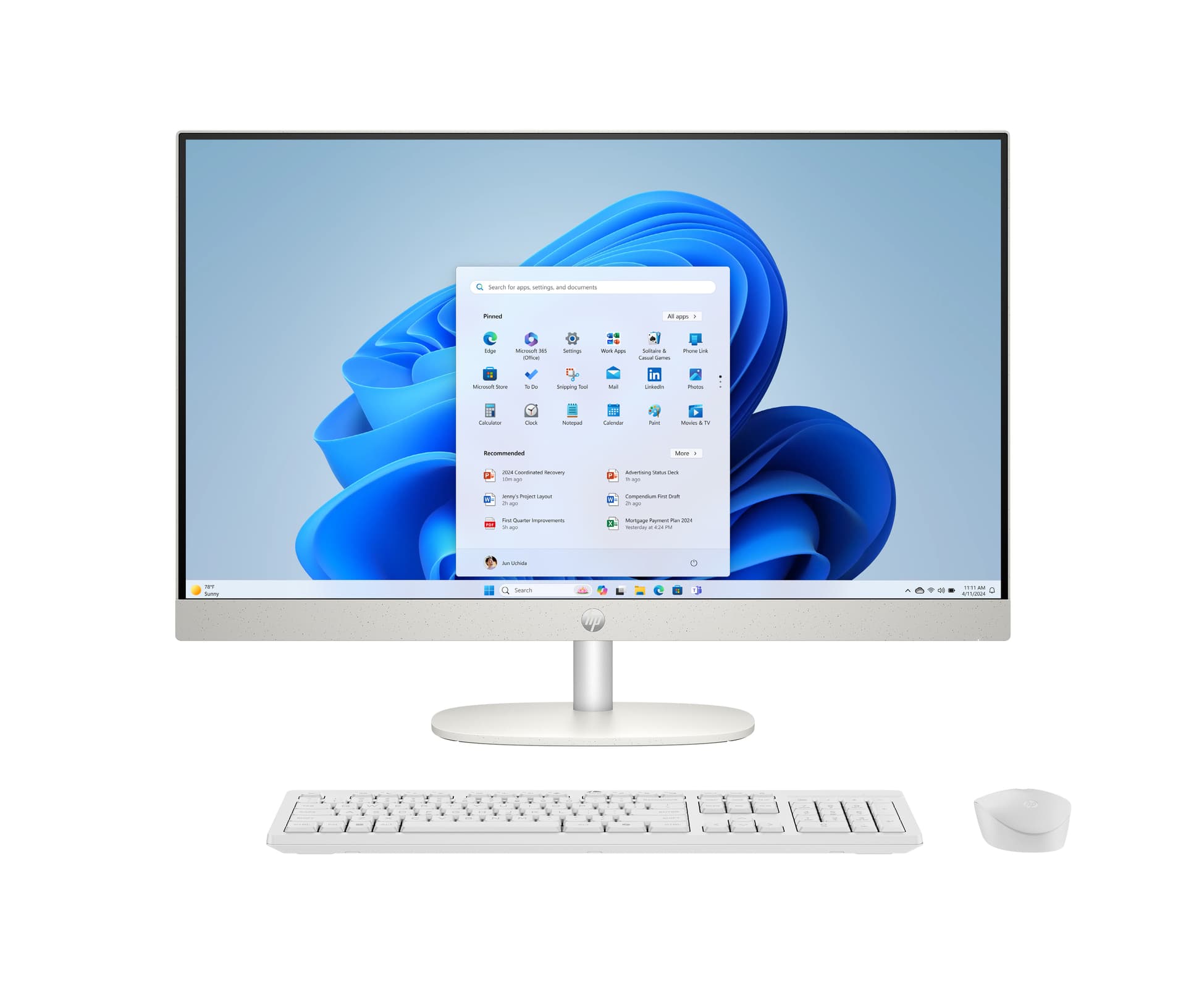 All in one - HP 24-cr2009ns, 23.8" Full-HD, Intel® Core™ Ultra 5 225U, 32GB RAM, 1 TB SSD, UHD Graphics, Windows 11 Home, Blanco caracola - imagen 2