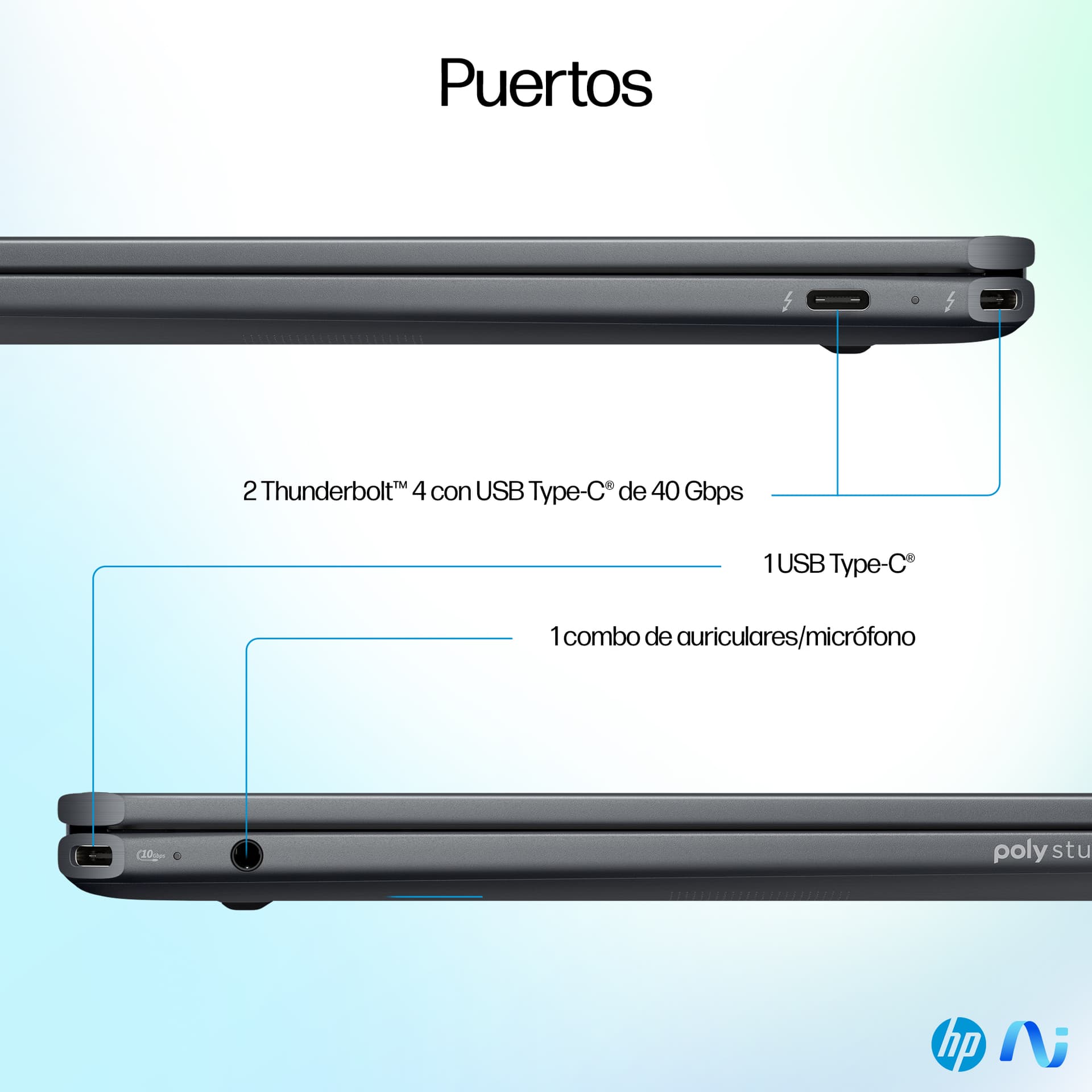 HP - Convertible 2 en 1 HP OmniBook Ultra Flip 14-fh0000ns, Copilot+PC, Intel Core Ultra 7-258V (Series 2), 32GB, 1TB SSD, 14' , W11. - imagen 5