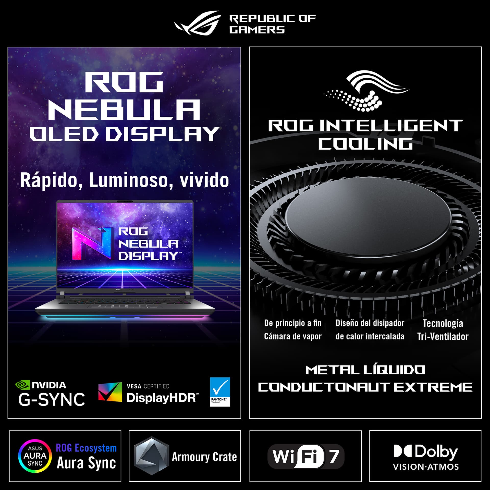 Portátil gaming - ASUS ROG Zephyrus OLED GU606AM-TB041 Copilot+ PC, 16 " WQXGA, Intel® Core™ Ultra 9 386H 50 TOPS, 32GB RAM, 1TB SSD, RTX™ 5060, SSO - imagen 4