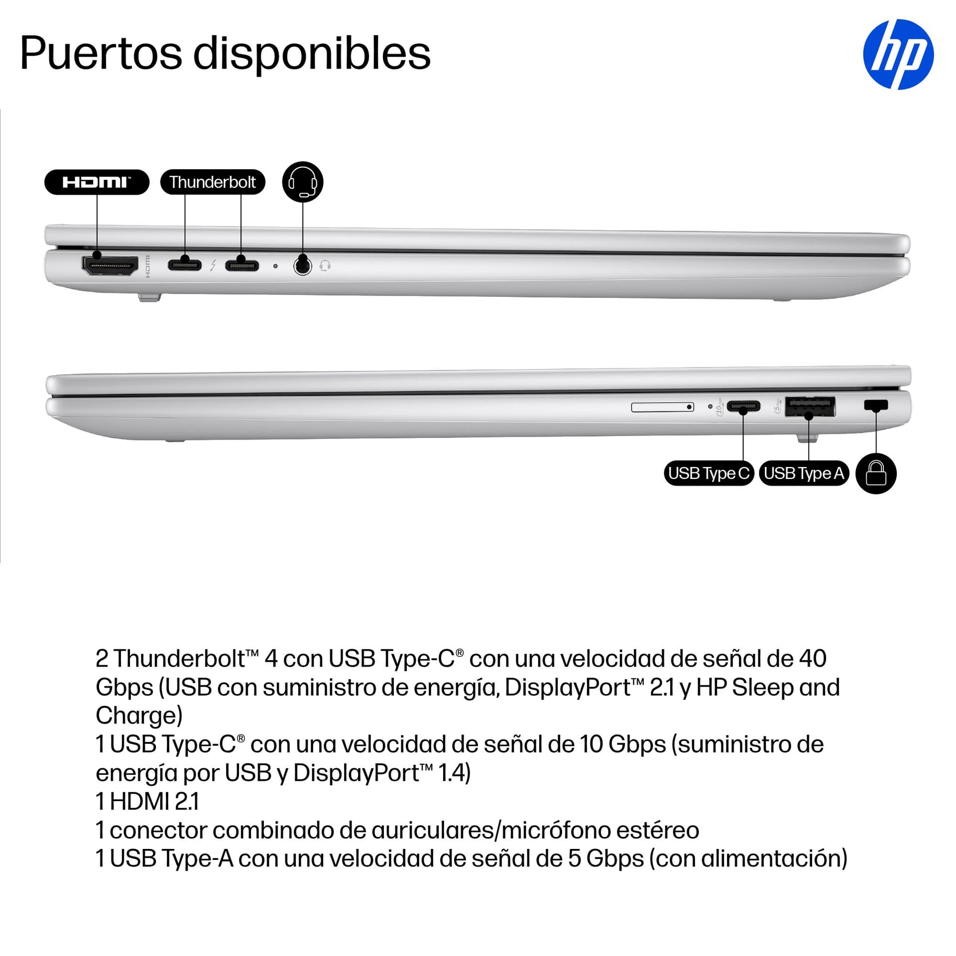 Portátil - HP Elitebook X G1i AI Profesional, 14 " WUXGA, Intel® Core™ Ultra 5 226V, 16GB RAM, 512GB SSD, Arc™ GPU, Windows 11 Pro - imagen 7